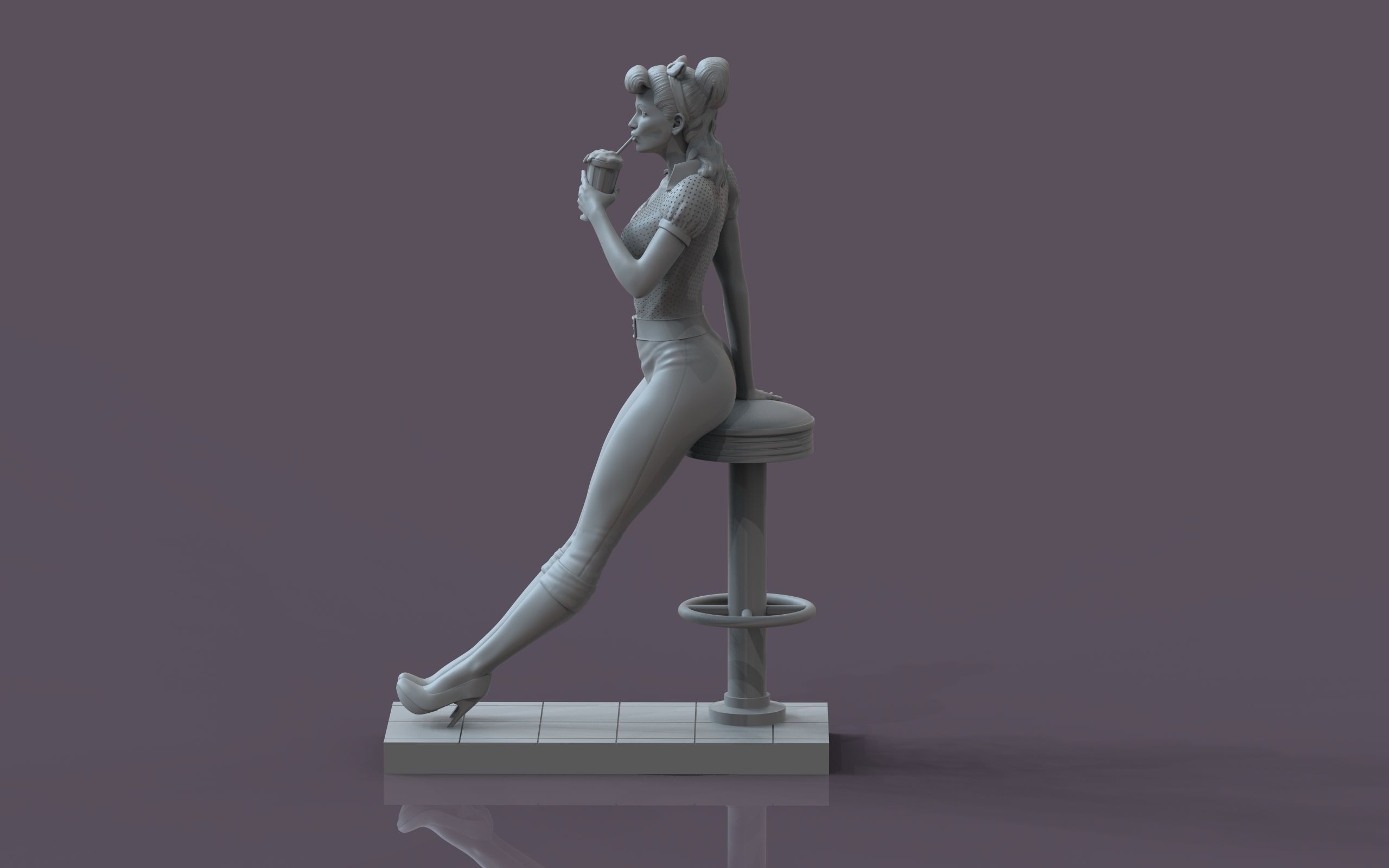 PinUp - Girl 3D print model_25