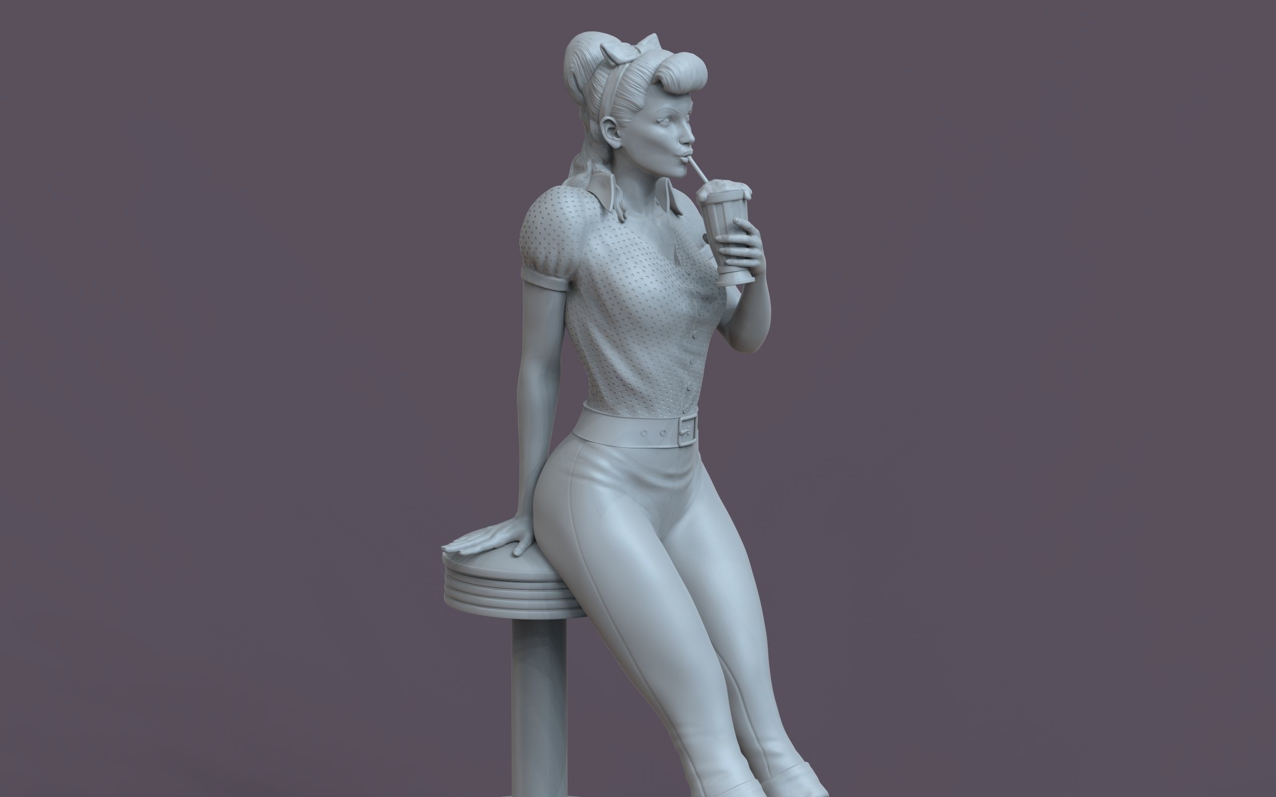 PinUp - Girl 3D print model_33