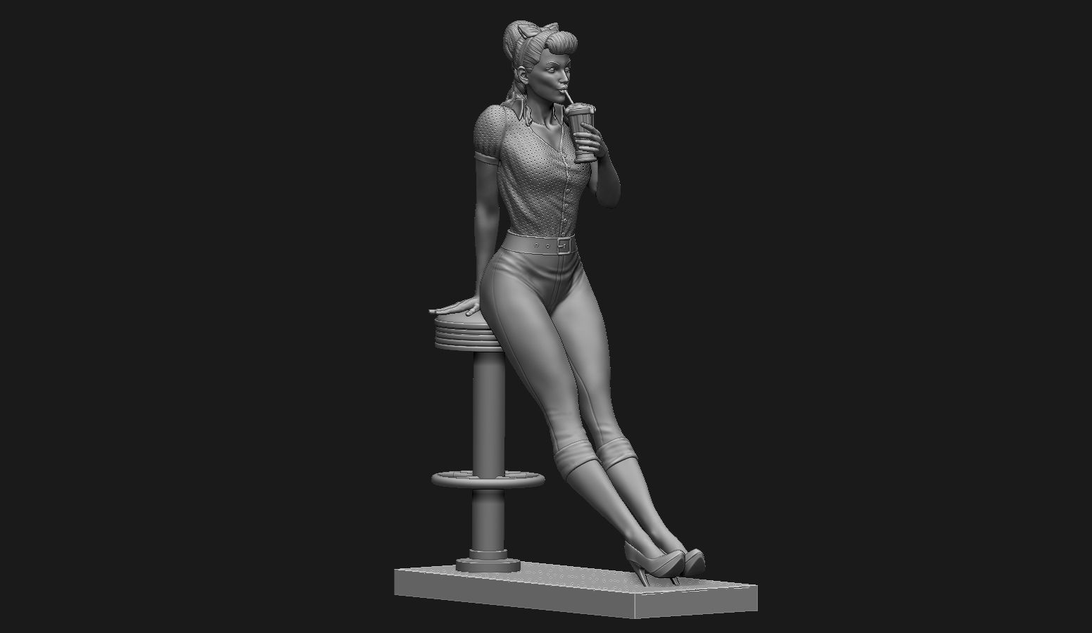 PinUp - Girl 3D print model_14
