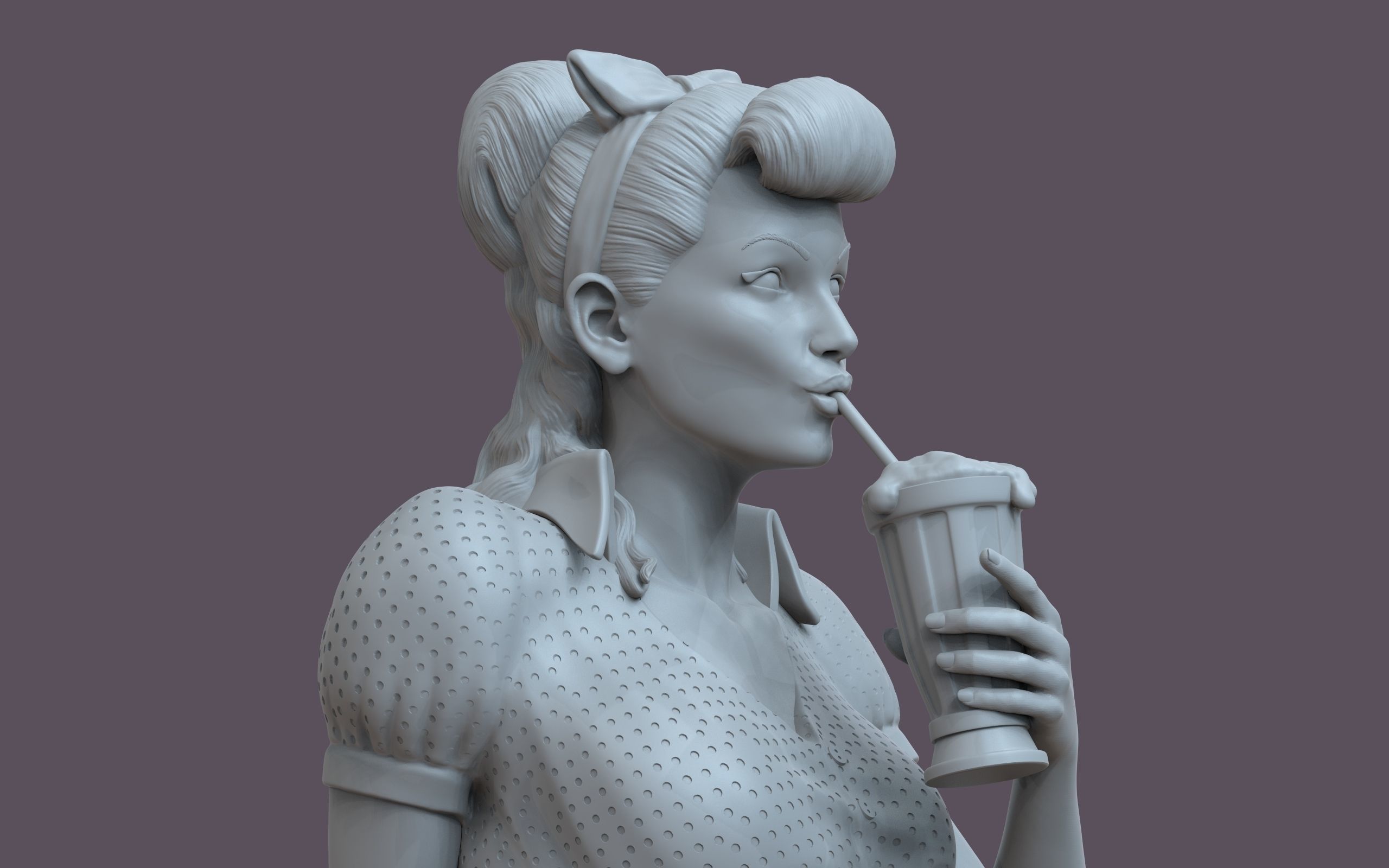 PinUp - Girl 3D print model_2