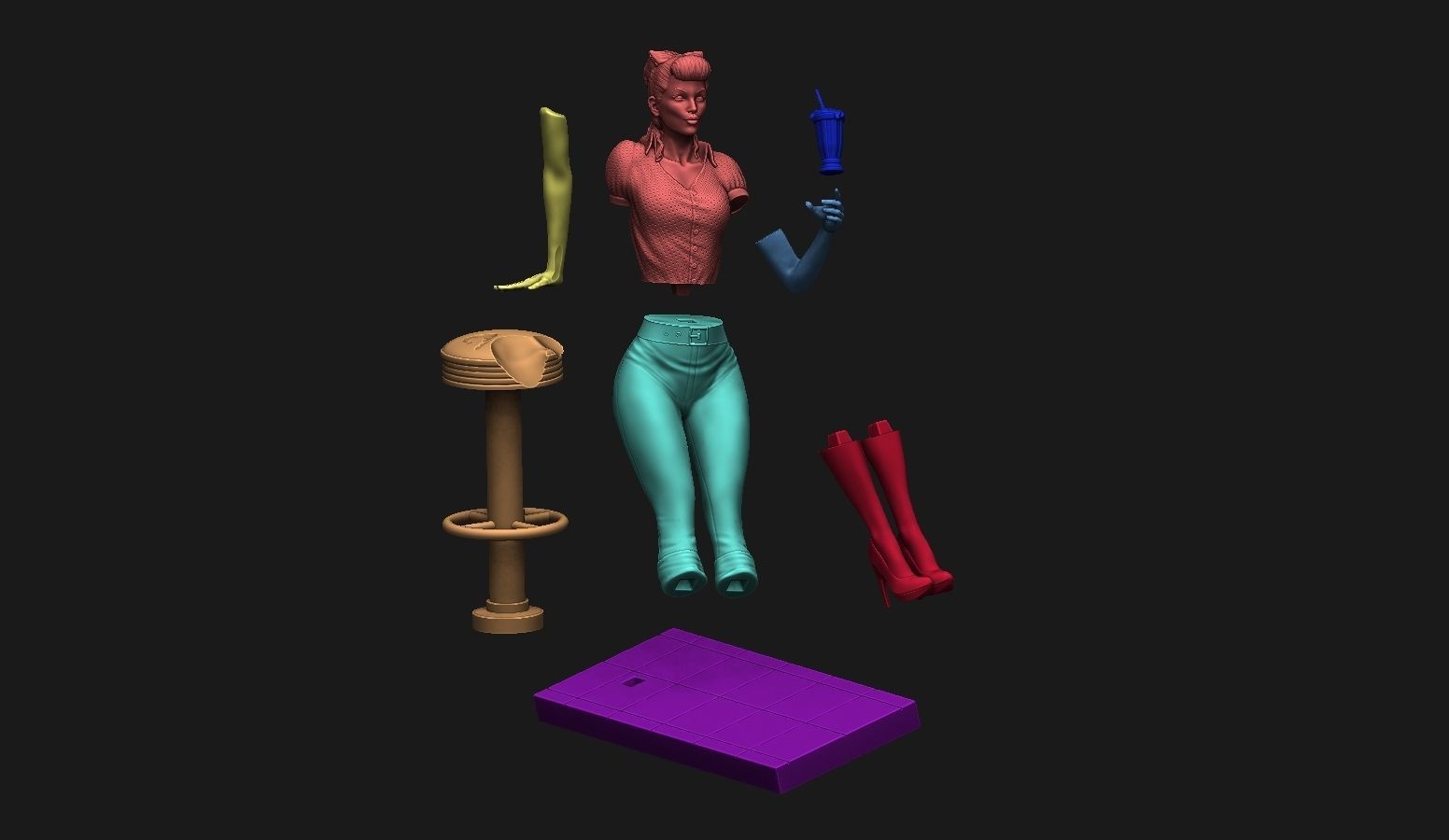 PinUp - Girl 3D print model_19