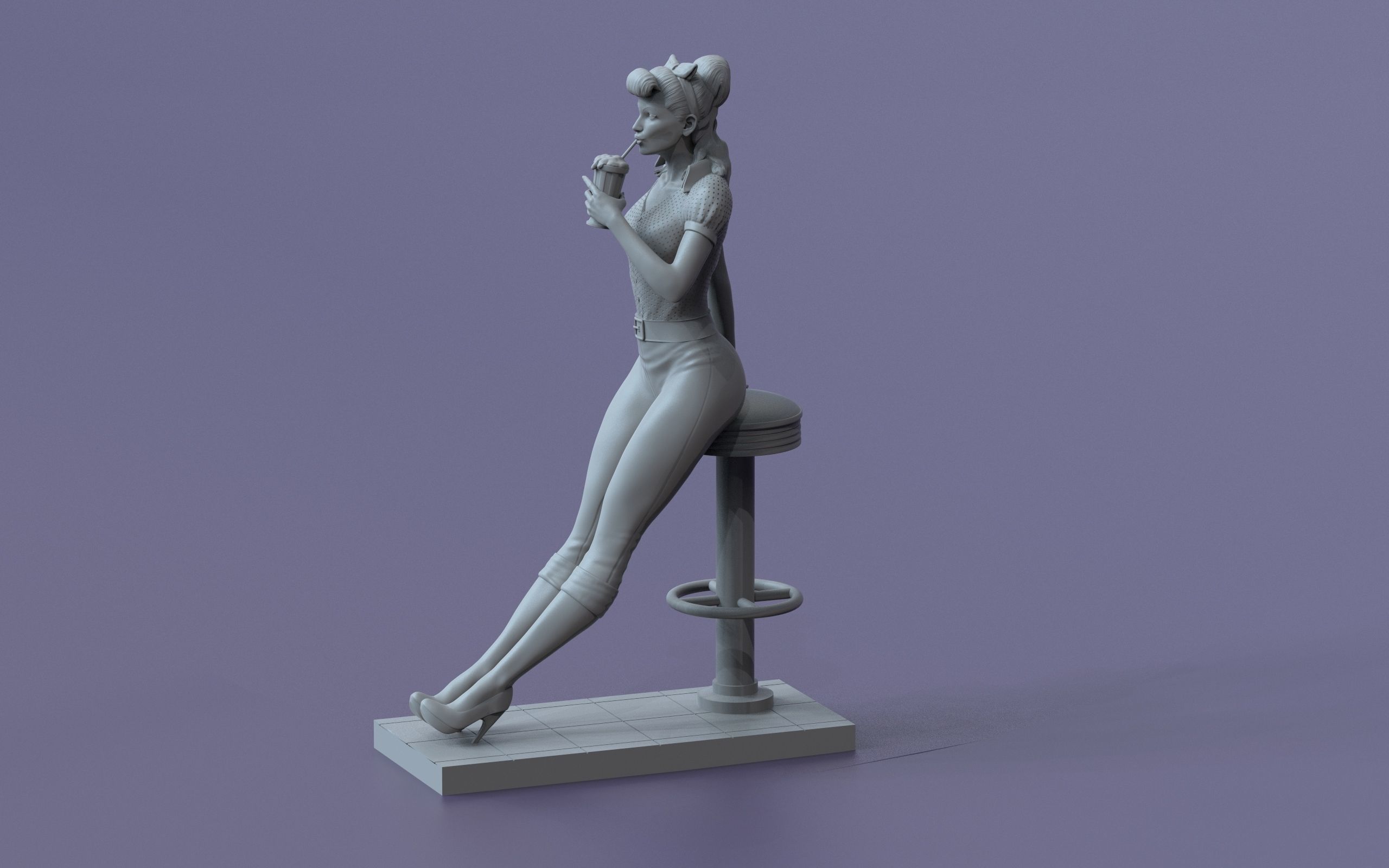 PinUp - Girl 3D print model_45