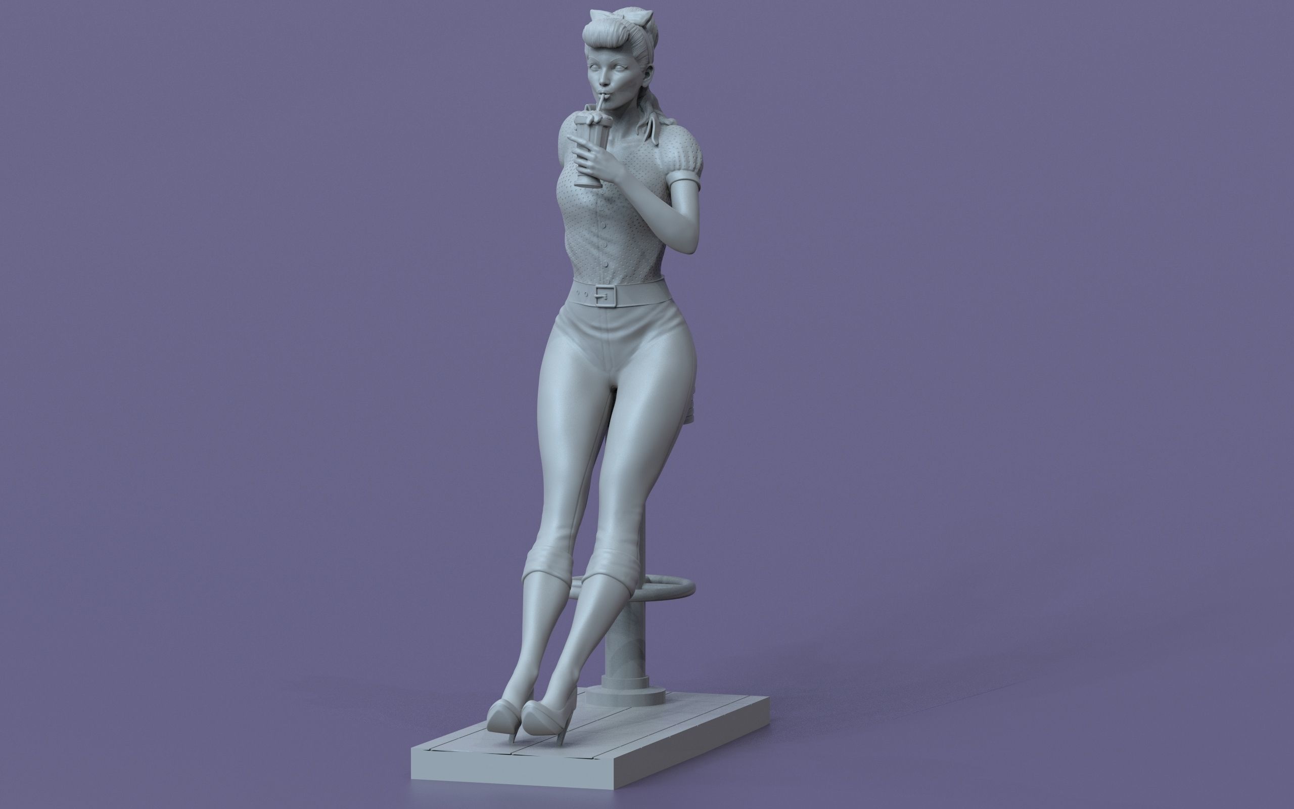 PinUp - Girl 3D print model_41