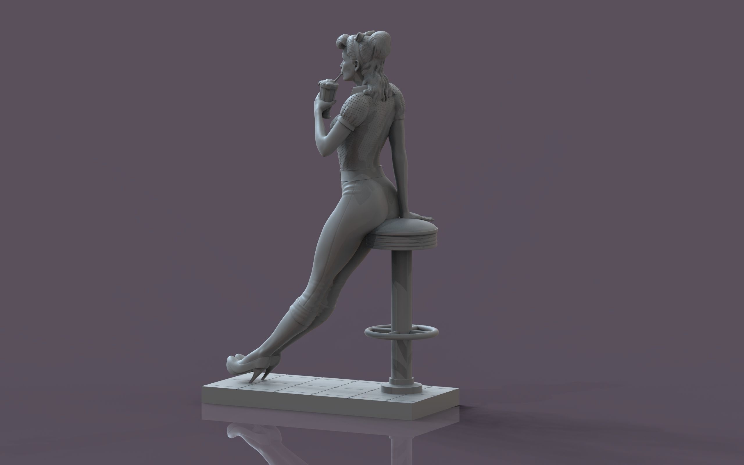 PinUp - Girl 3D print model_22