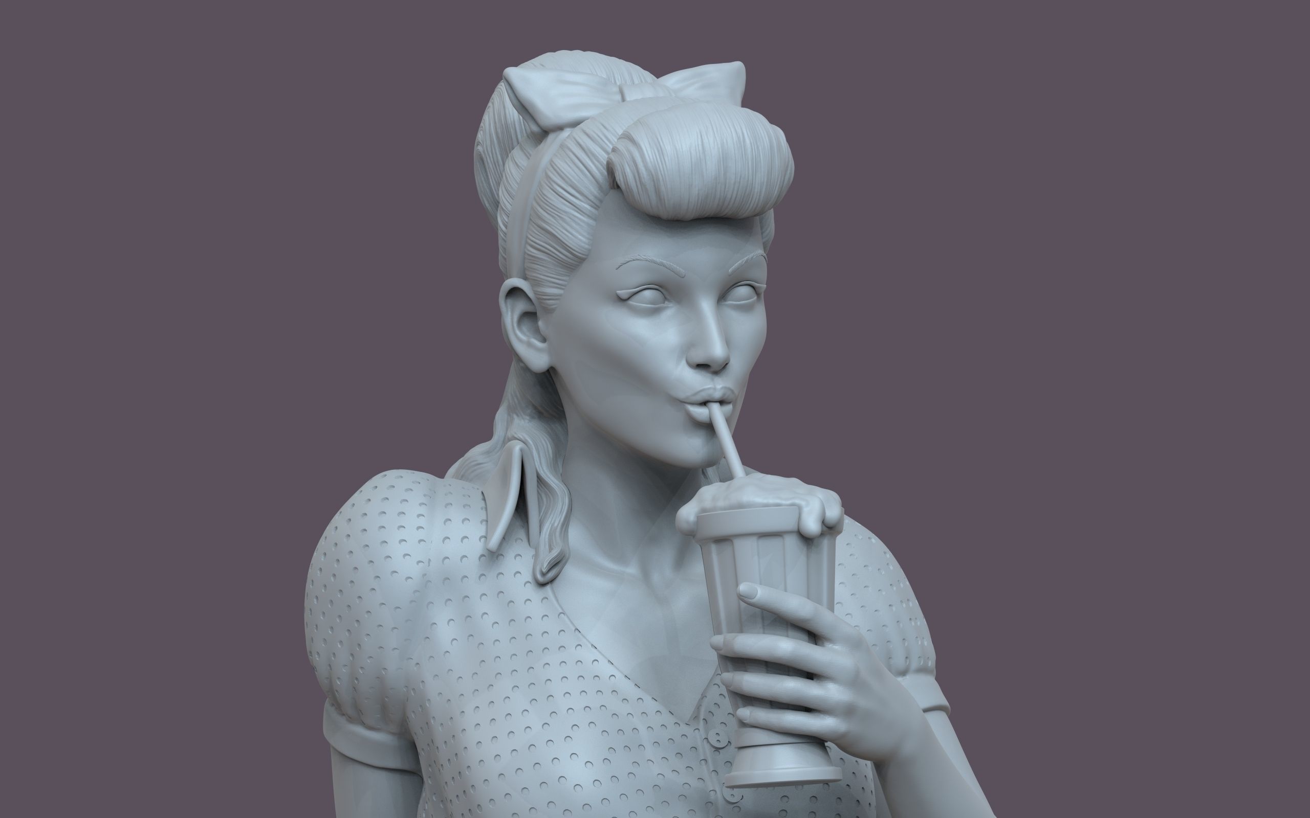 PinUp - Girl 3D print model_34