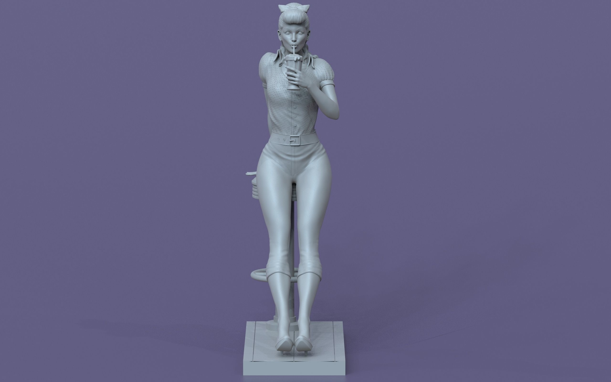 PinUp - Girl 3D print model_37