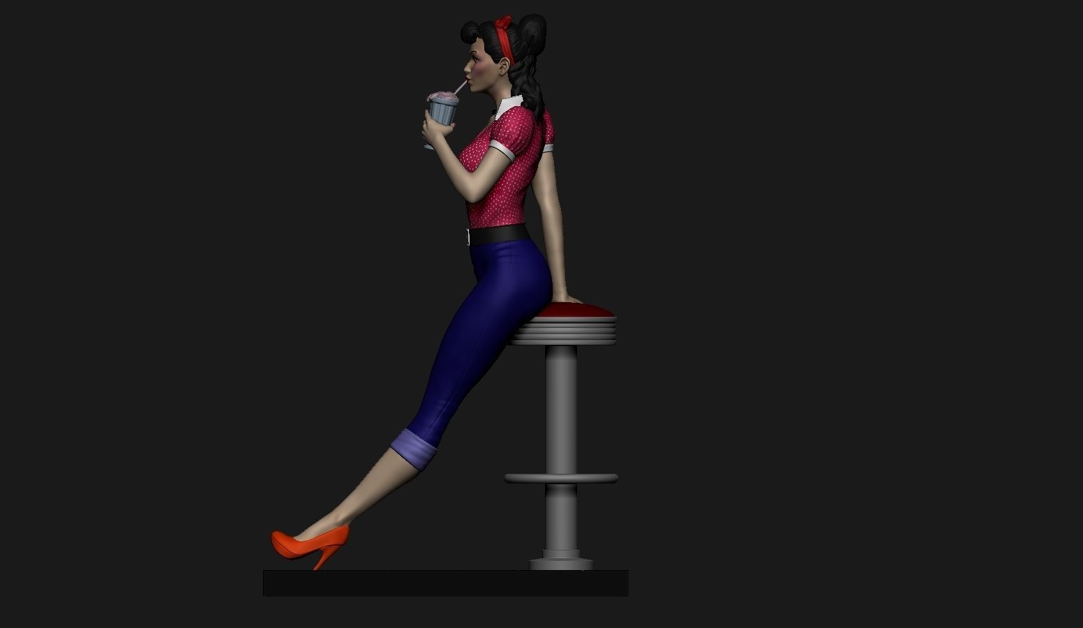 PinUp - Girl 3D print model_8