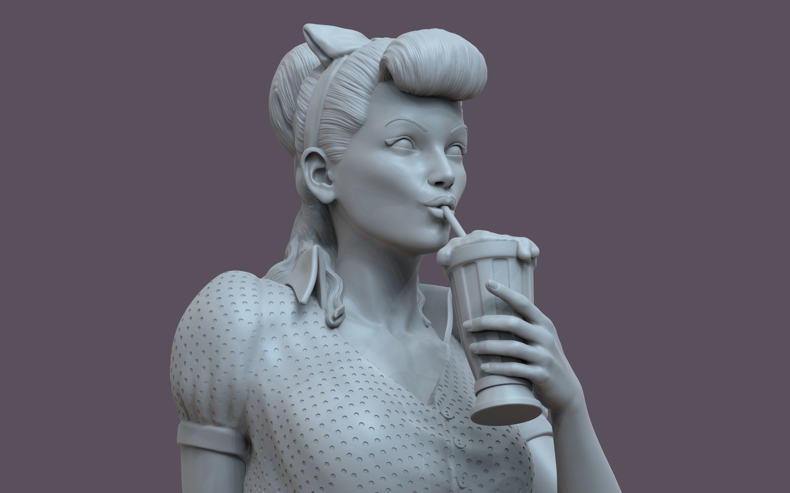 PinUp - Girl 3D print model_35