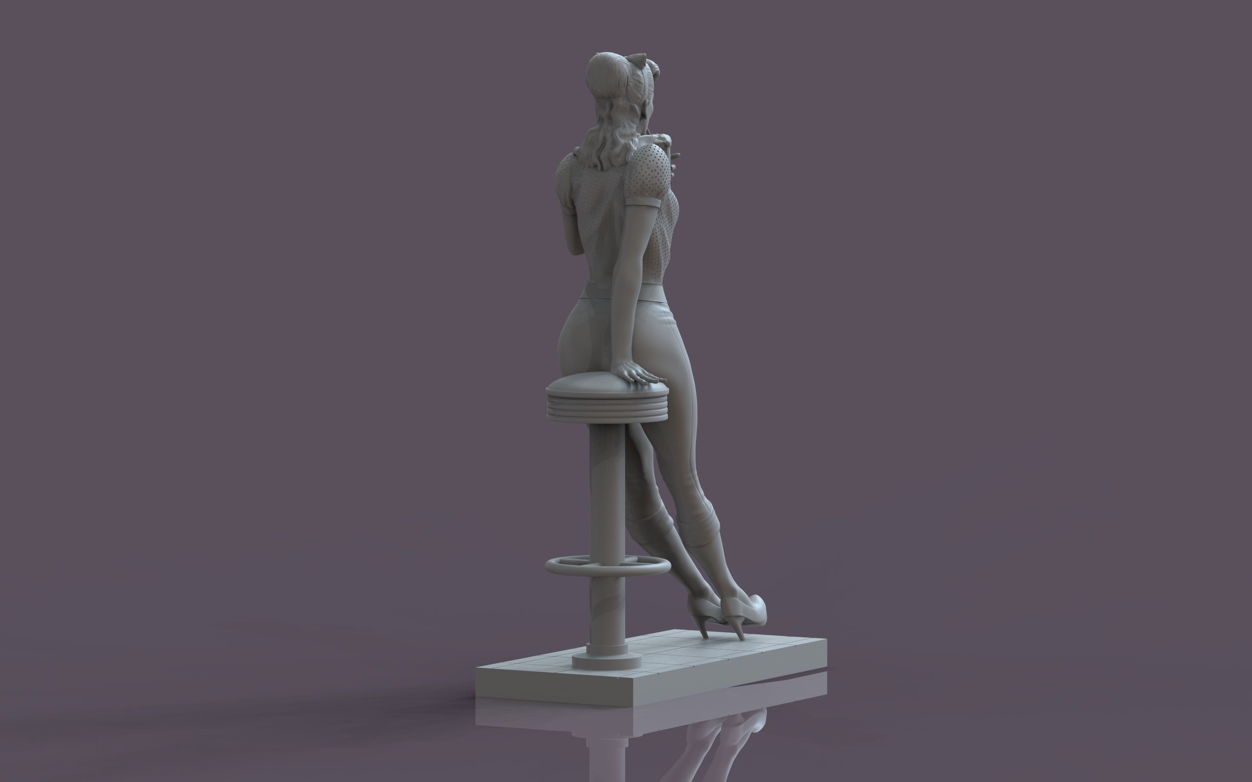 PinUp - Girl 3D print model_26