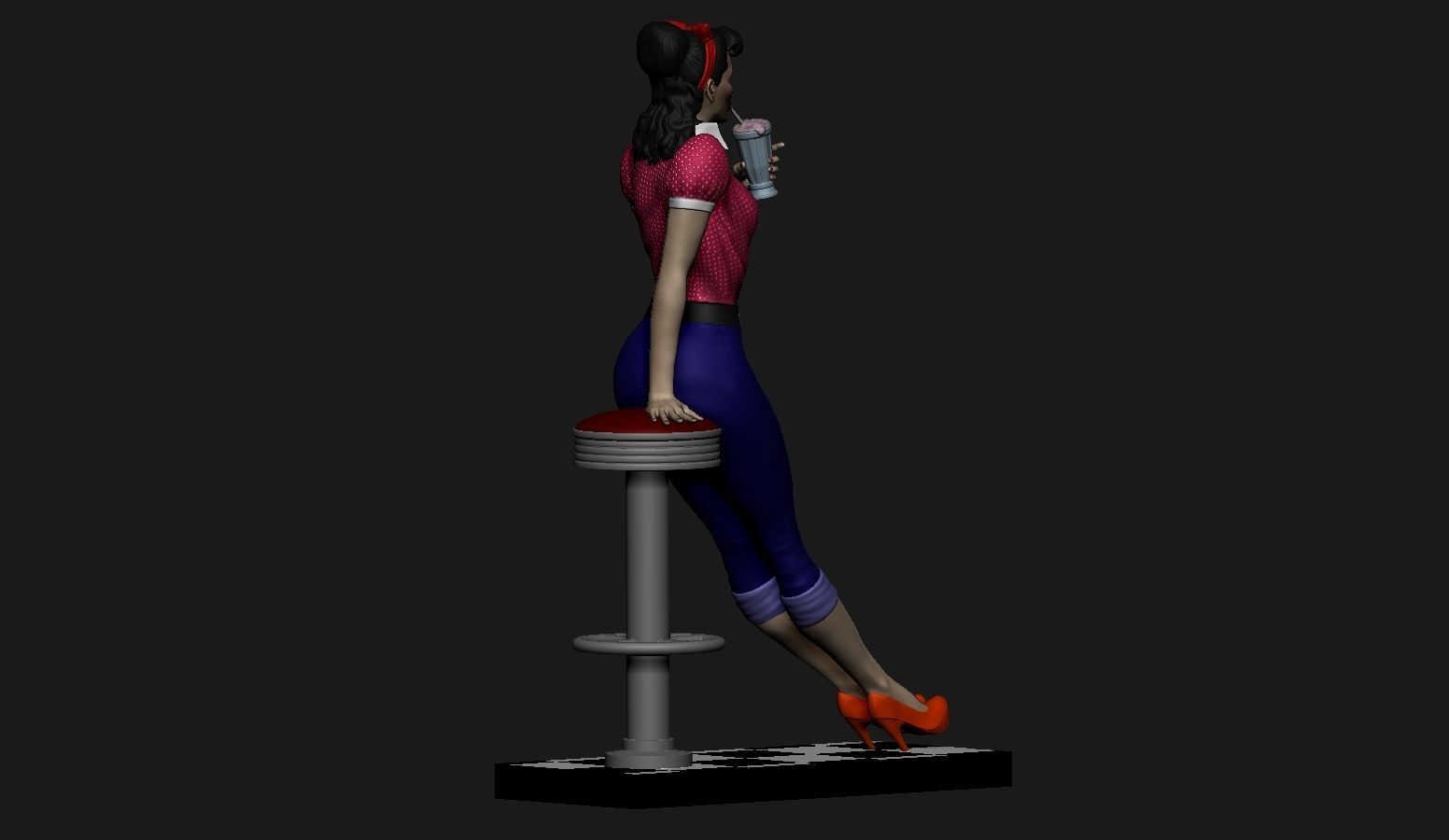 PinUp - Girl 3D print model_18