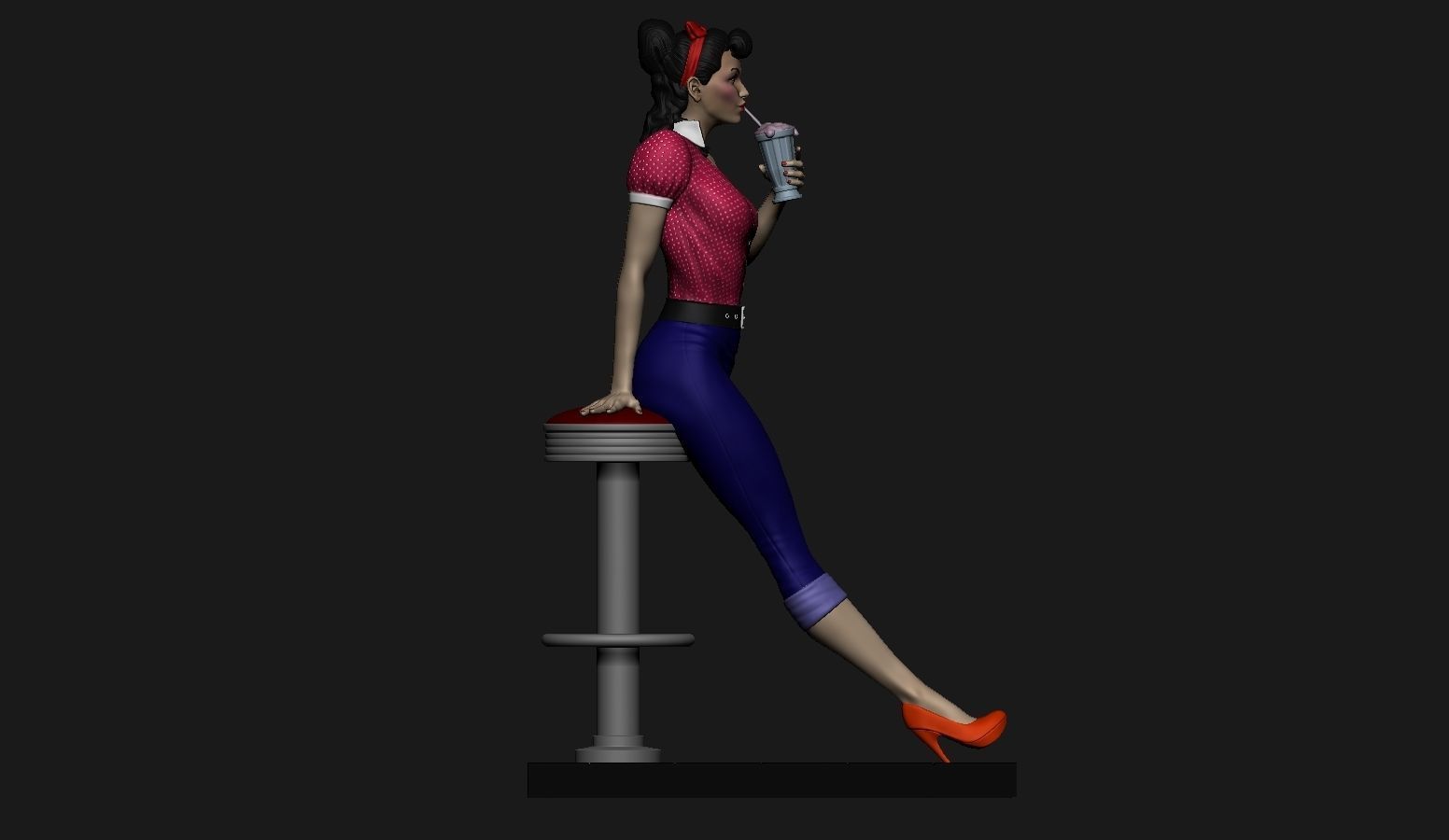 PinUp - Girl 3D print model_15