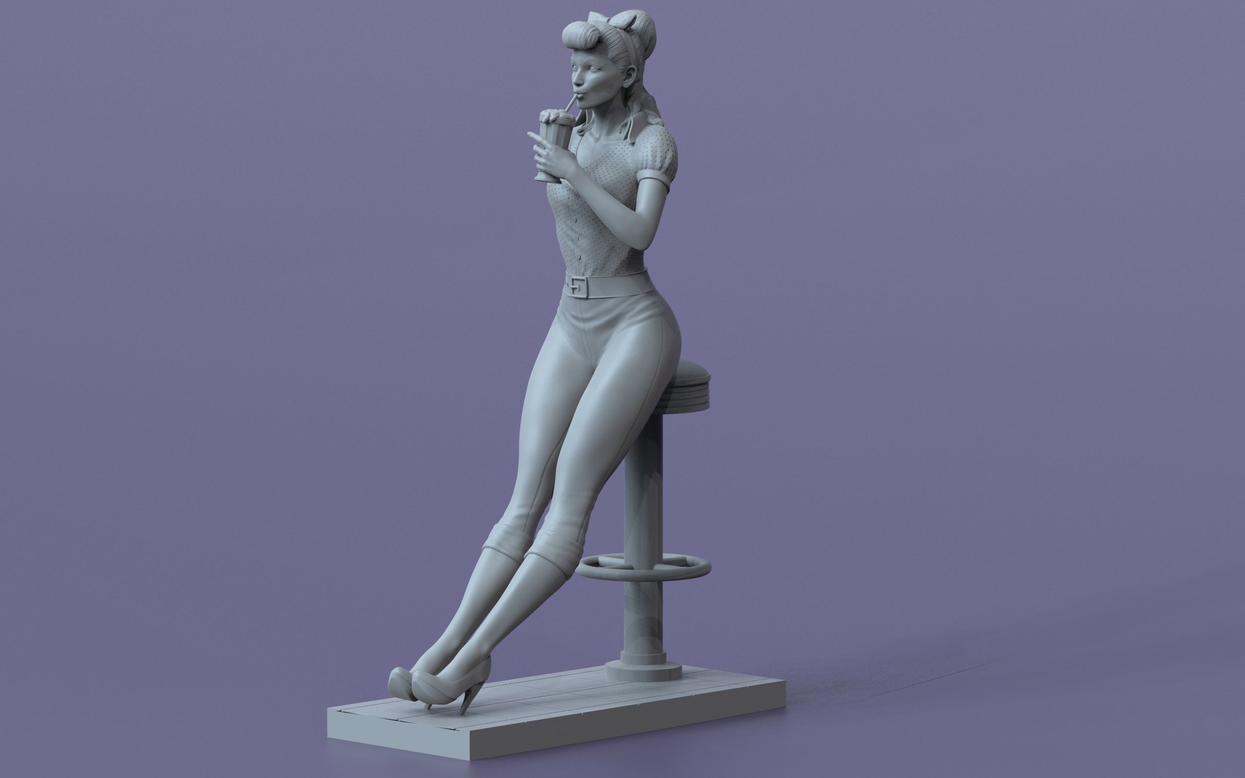 PinUp - Girl 3D print model_40