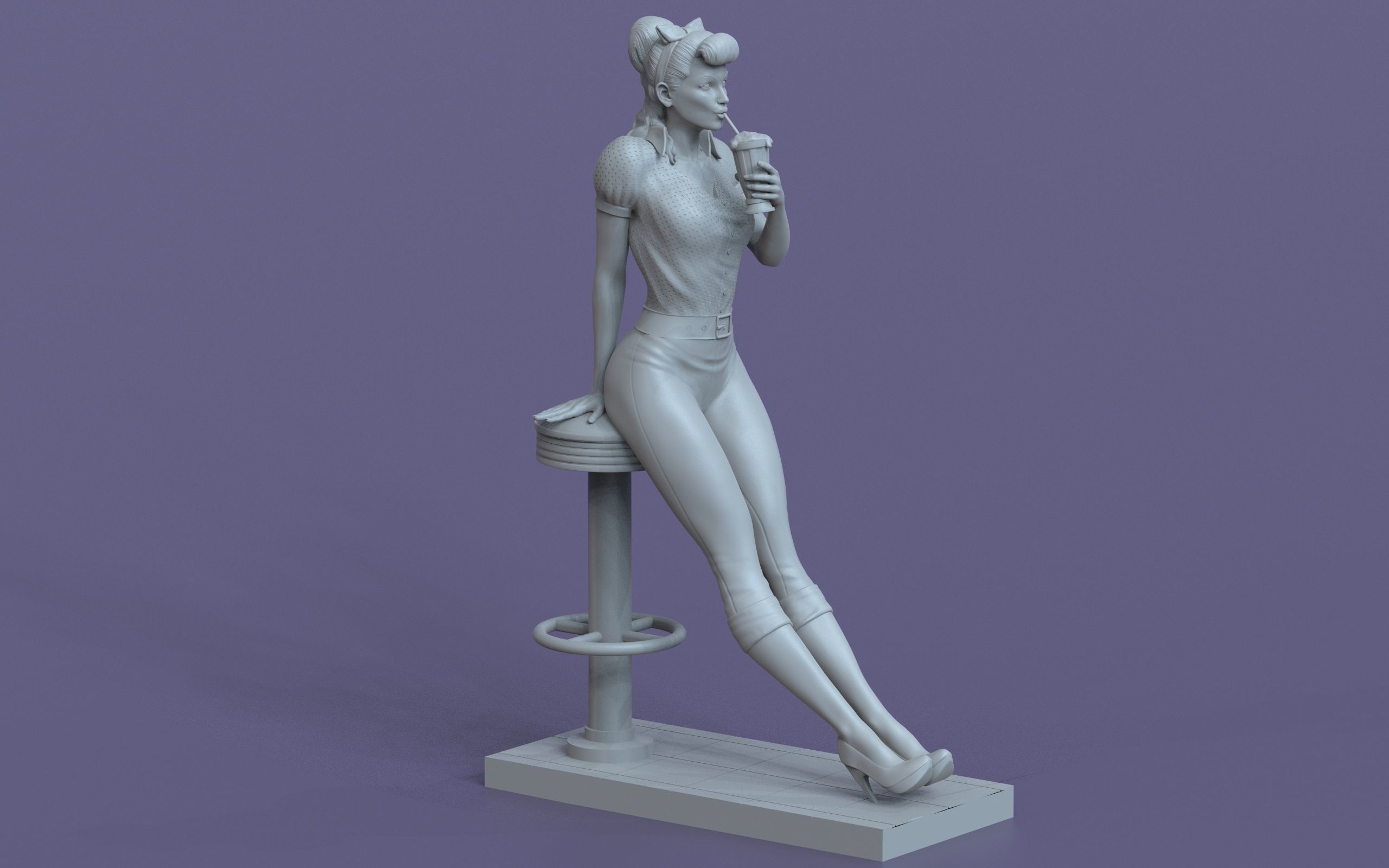PinUp - Girl 3D print model_39