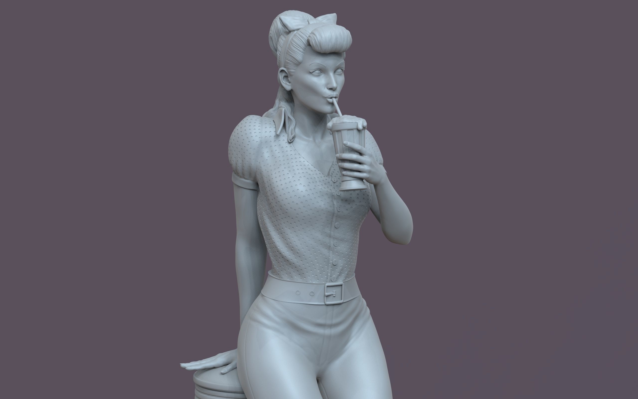 PinUp - Girl 3D print model_27
