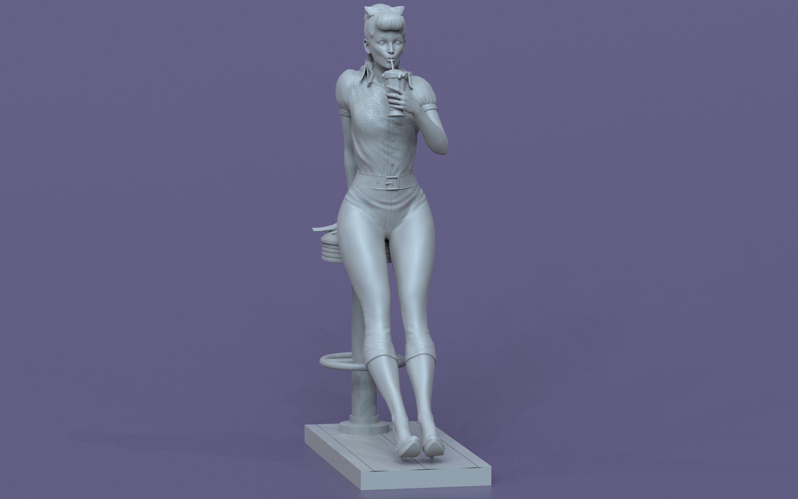 PinUp - Girl 3D print model_43