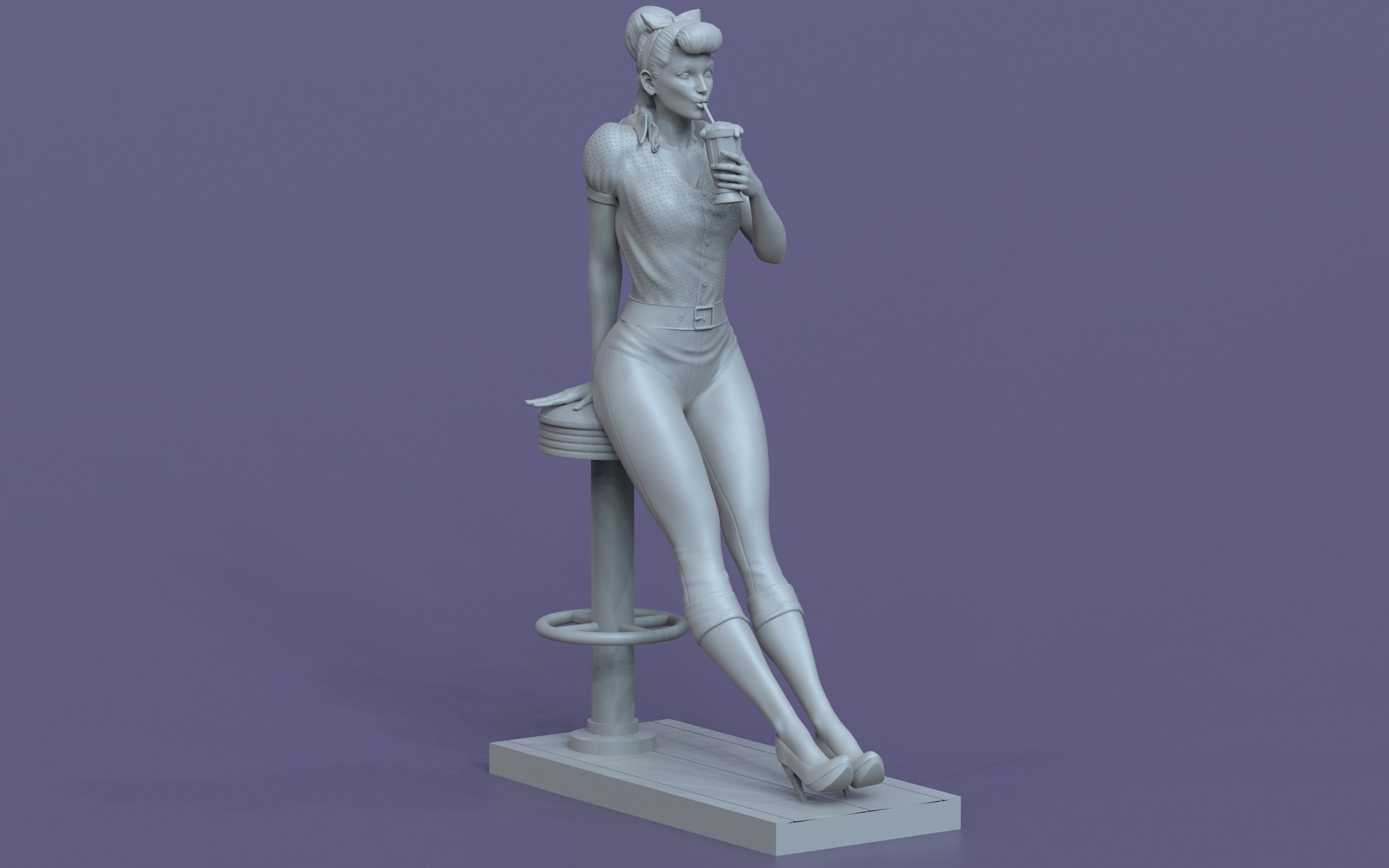 PinUp - Girl 3D print model_42