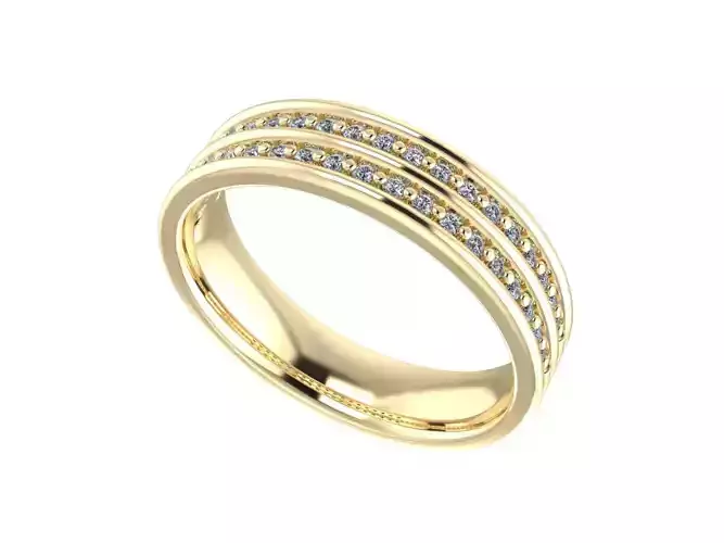 Anel alianca 2 trilhos - Vivar