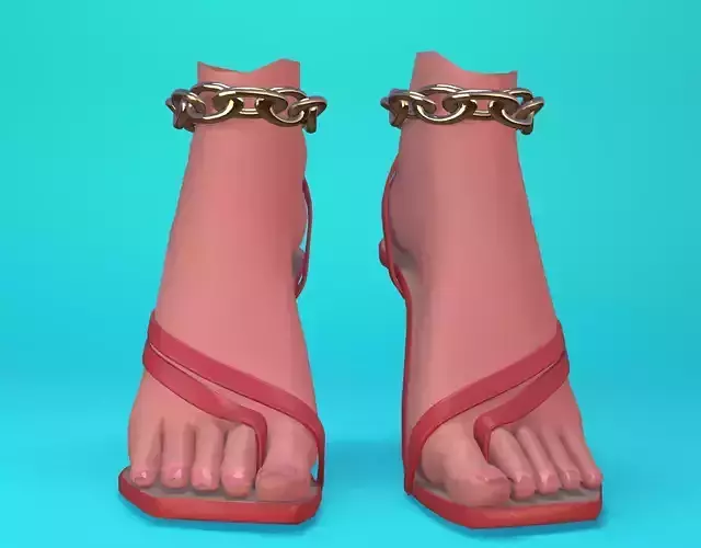 Chain Heels Low-poly 3D model