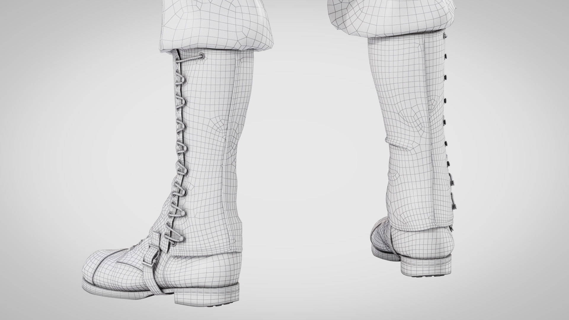 US WWII Infantry Soldier Summer Style 3D model_18