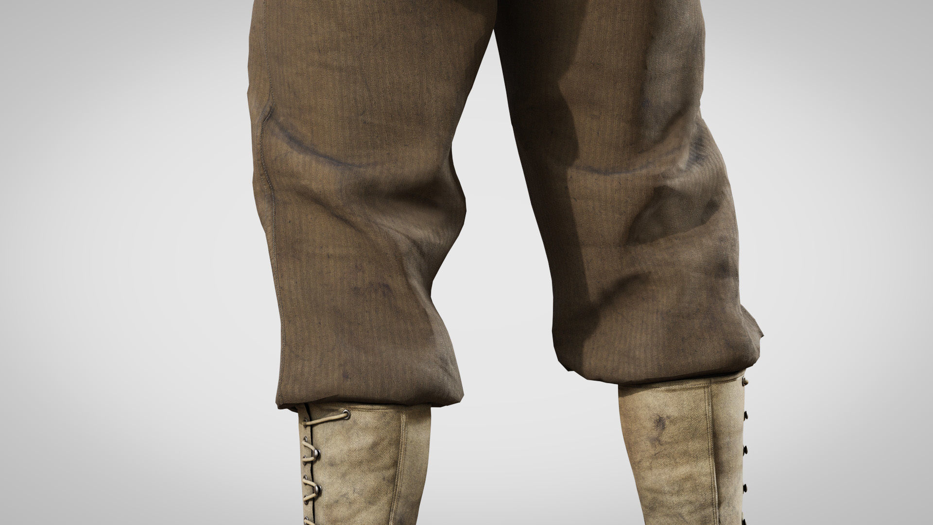 US WWII Infantry Soldier Summer Style 3D model_6