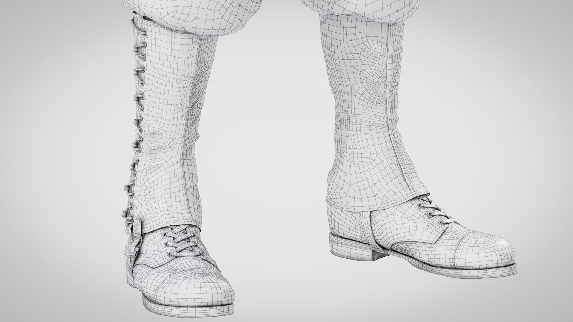 US WWII Infantry Soldier Summer Style 3D model_23