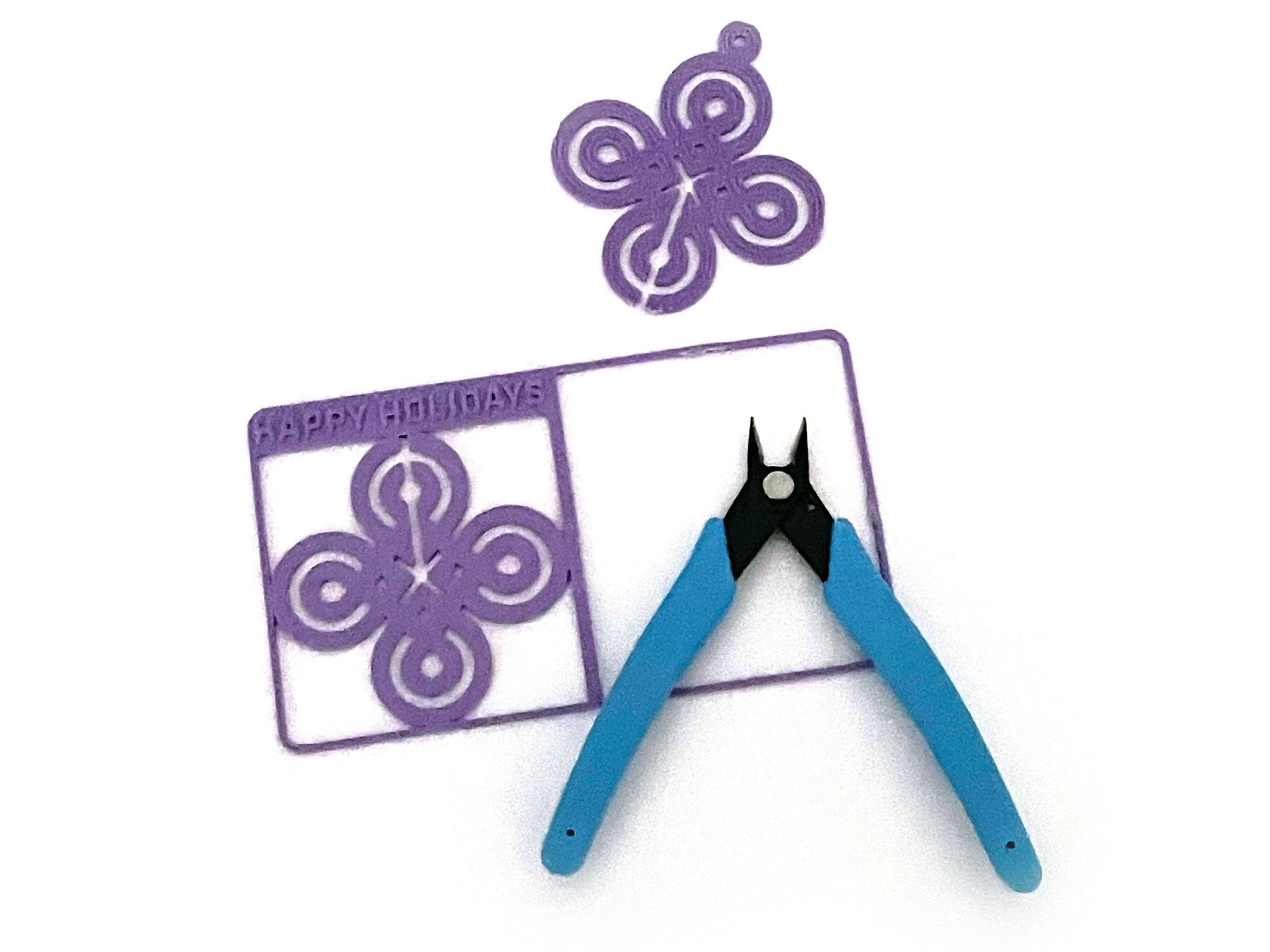 Holiday 3D Printable Geometric Stocking Sprue STL File Ornament 3D print model_6