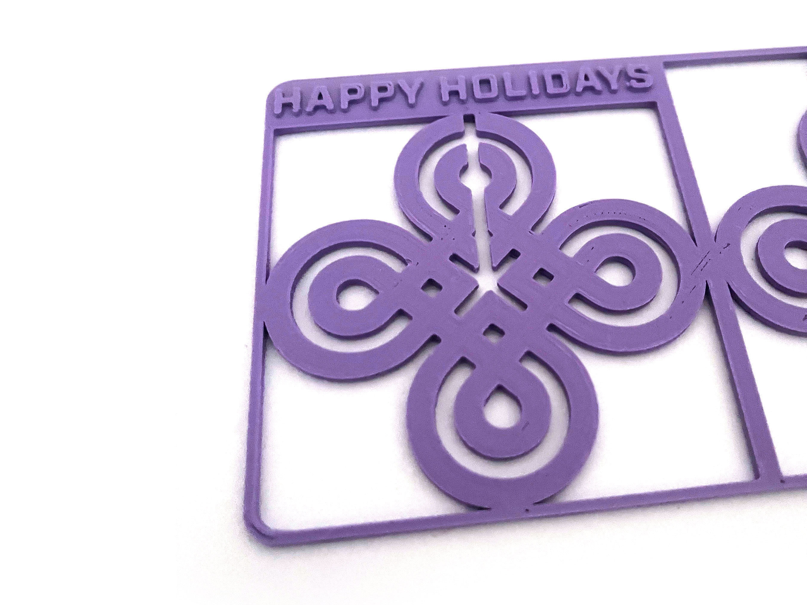 Holiday 3D Printable Geometric Stocking Sprue STL File Ornament 3D print model_1