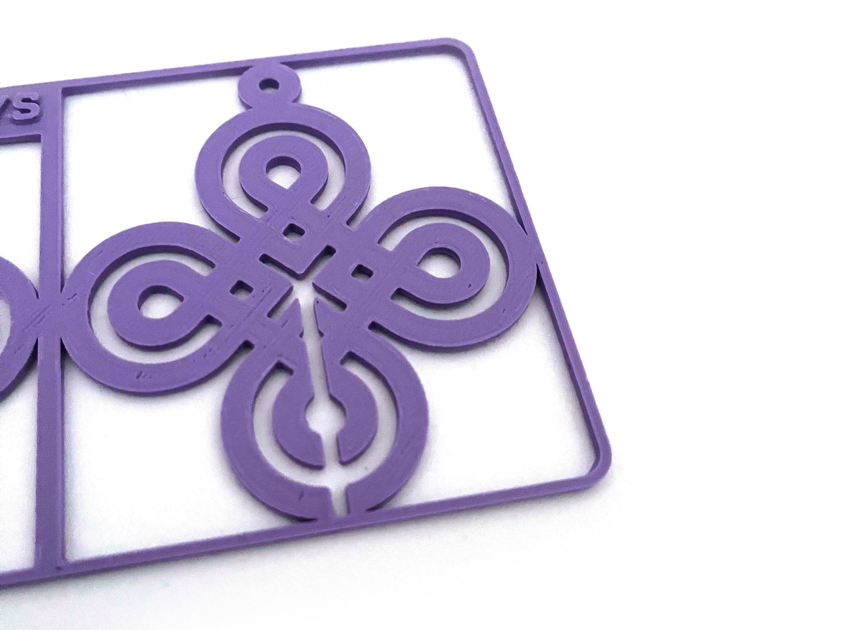 Holiday 3D Printable Geometric Stocking Sprue STL File Ornament 3D print model_2