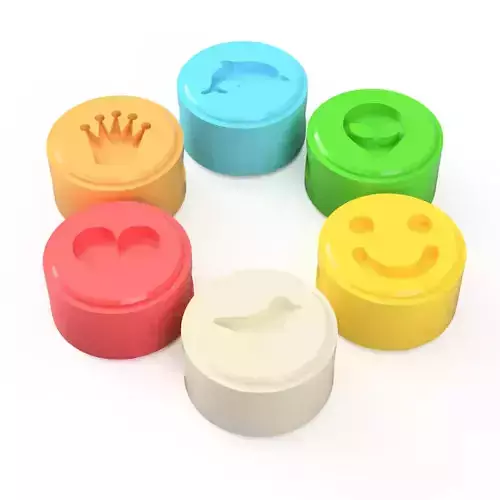 3D Printable STL Retro Rave Beads Candy Jewelry