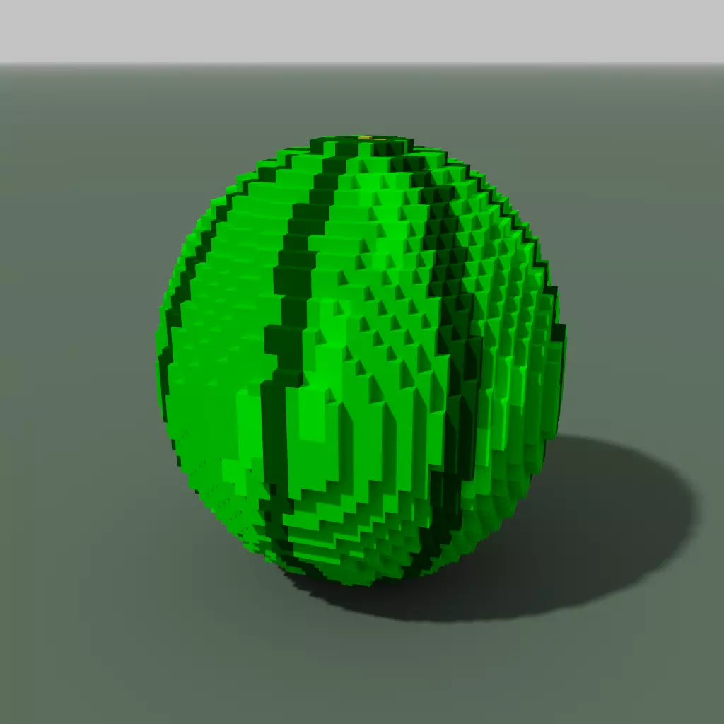 Voxel Watermeloun 3D model_0