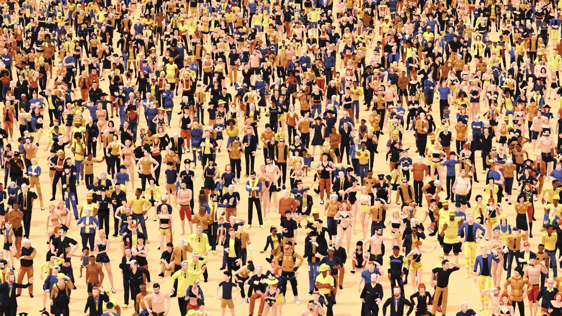 4000 Posed People Ultimate for ArchViz Low-poly 3D model_5