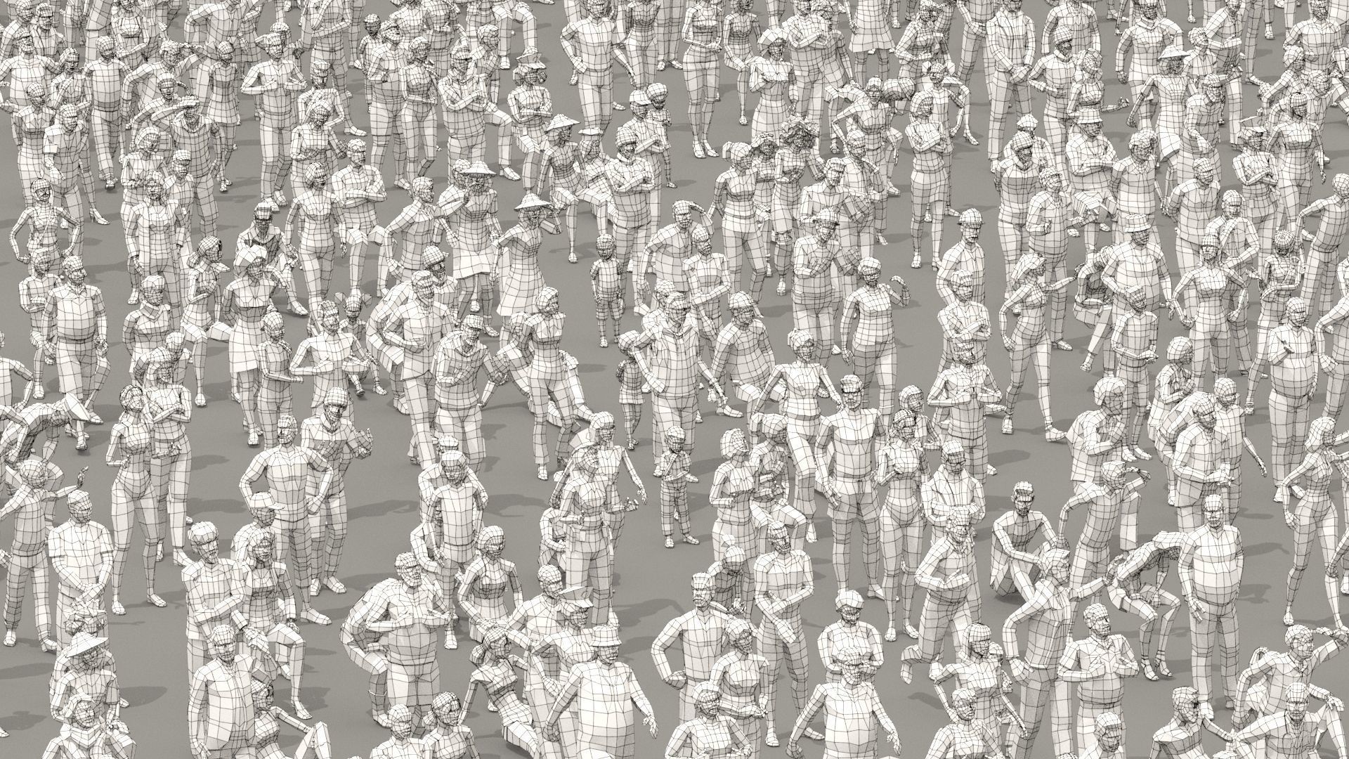 4000 Posed People Ultimate for ArchViz Low-poly 3D model_12