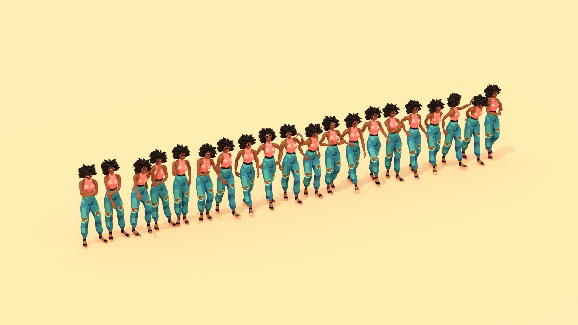 4000 Posed People Ultimate for ArchViz Low-poly 3D model_8