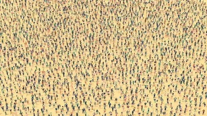4000 Posed People Ultimate for ArchViz Low-poly 3D model