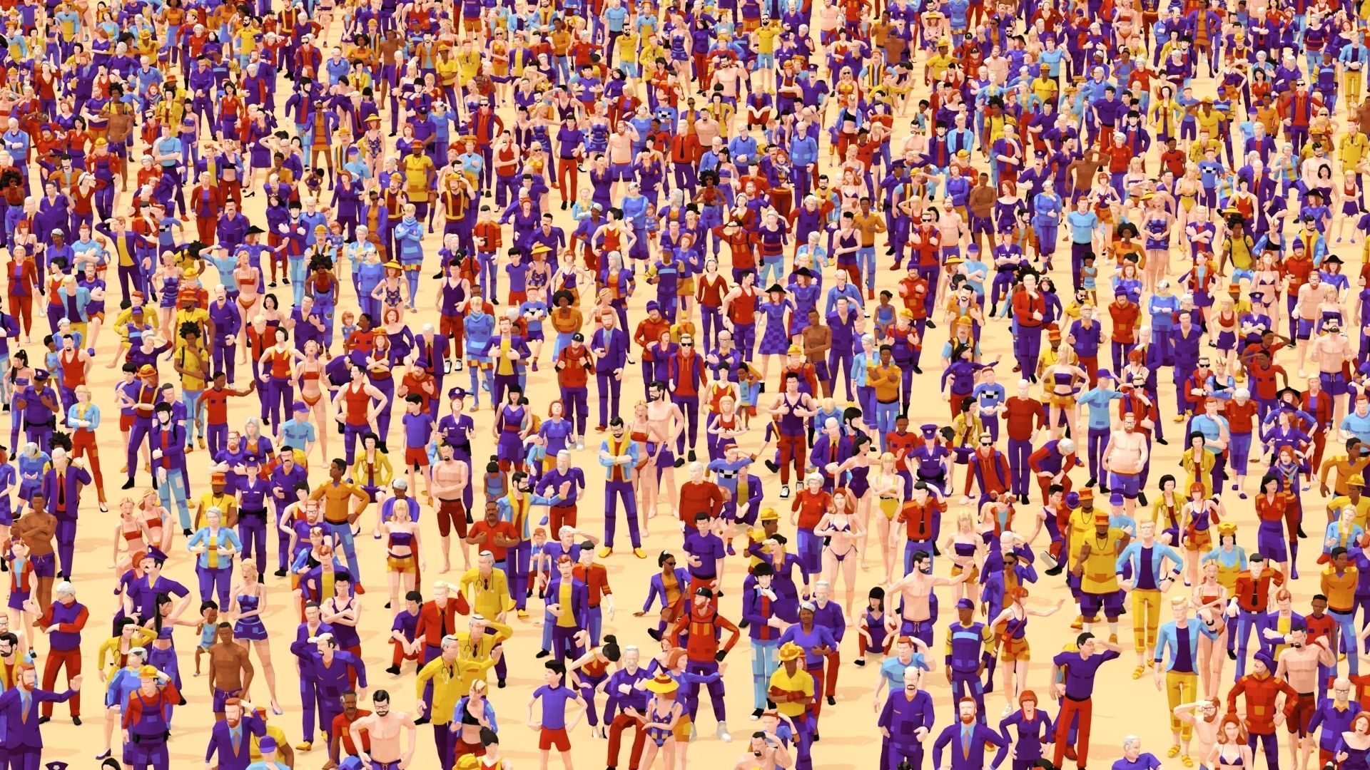 4000 Posed People Ultimate for ArchViz Low-poly 3D model_4
