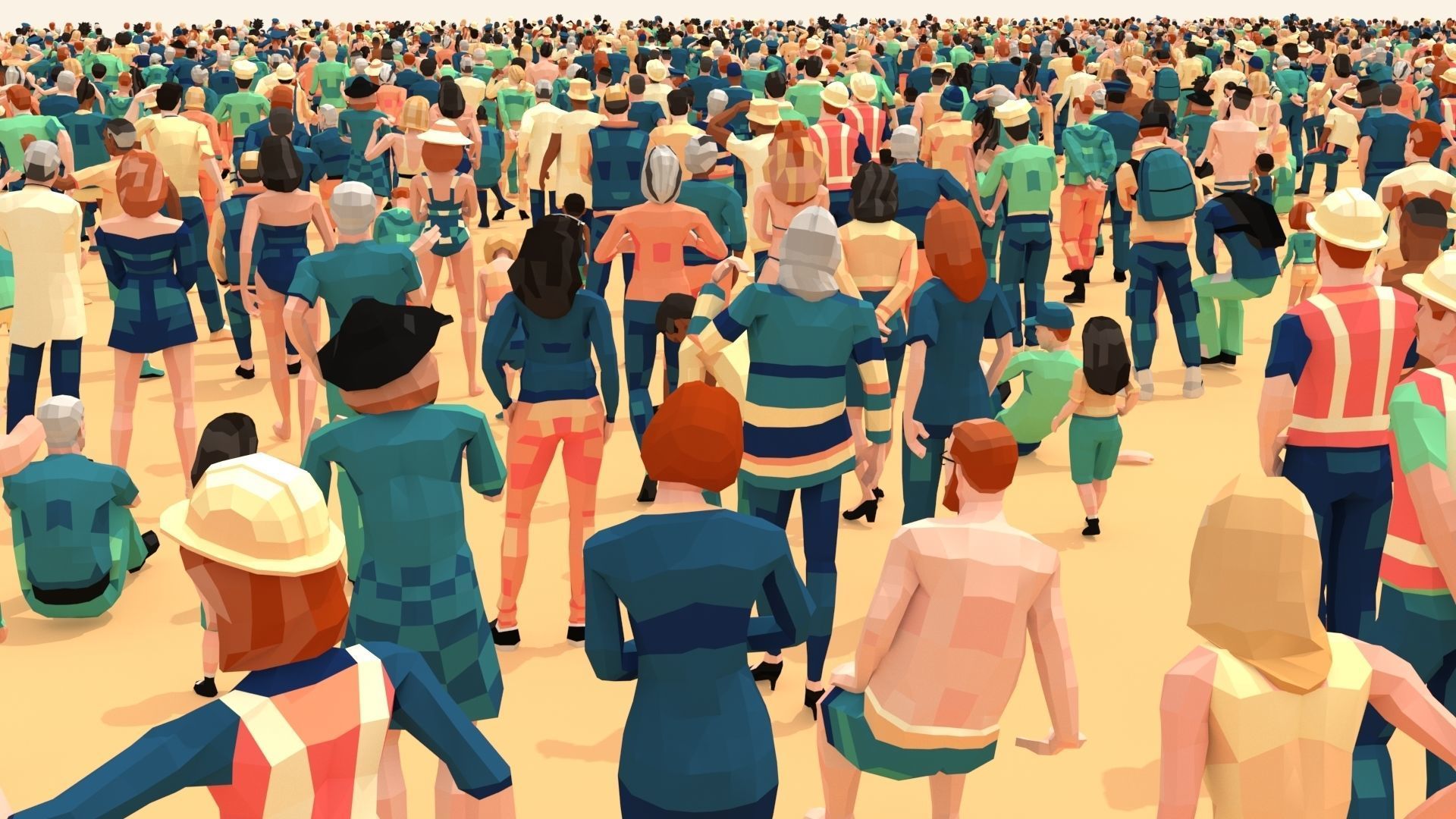 4000 Posed People Ultimate for ArchViz Low-poly 3D model_10