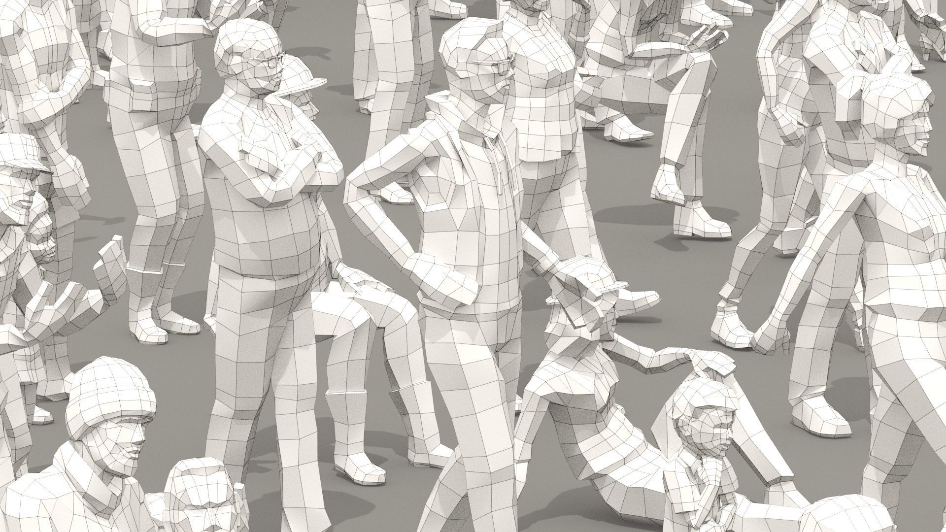 4000 Posed People Ultimate for ArchViz Low-poly 3D model_13