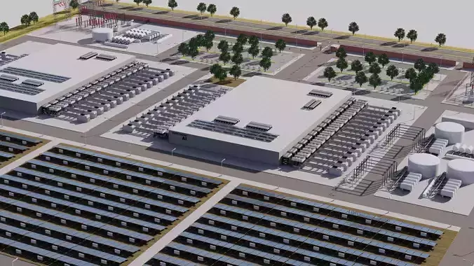 Apple Data Center Building with Interior 3D model