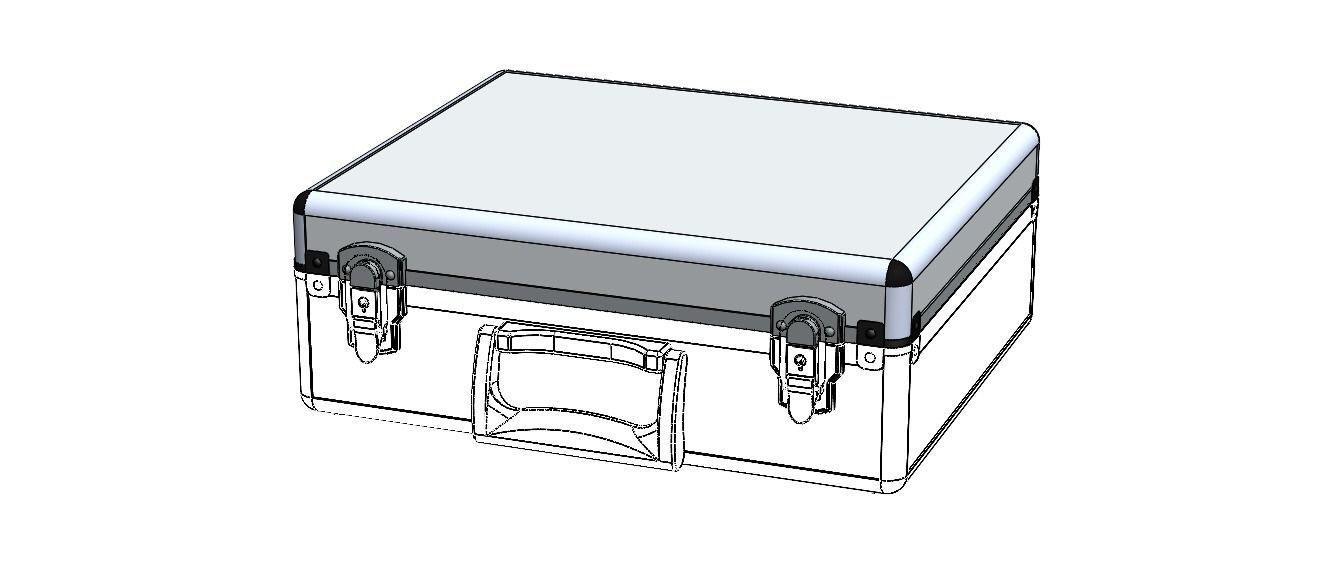 Tool Case Aluminium Radiused Edges 3D model_2