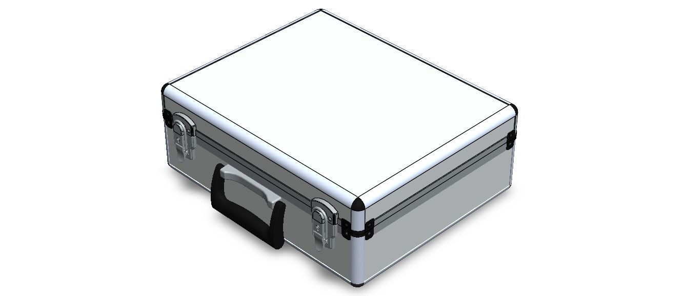 Tool Case Aluminium Radiused Edges 3D model_9
