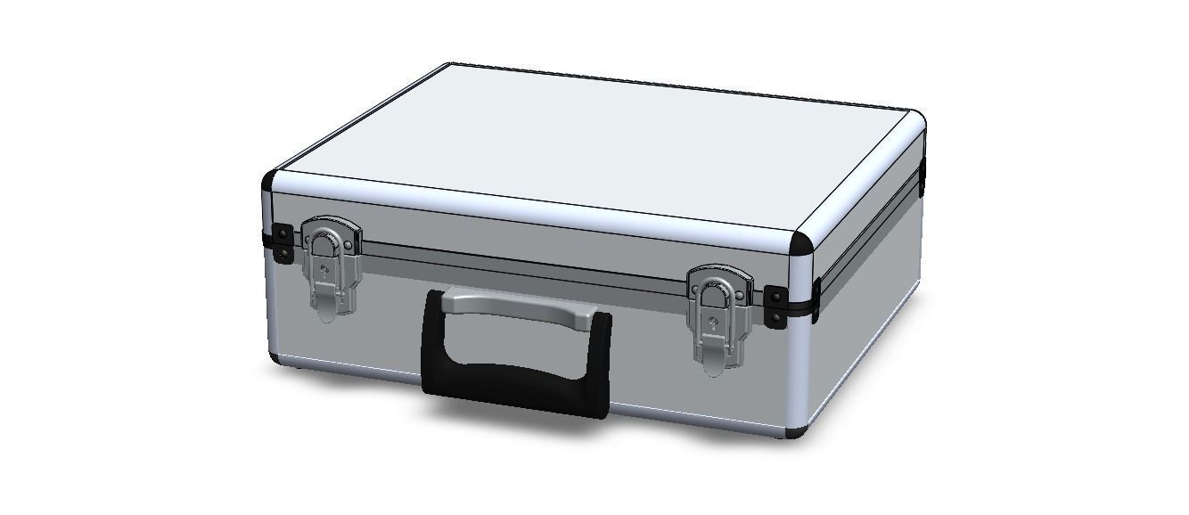 Tool Case Aluminium Radiused Edges 3D model_5