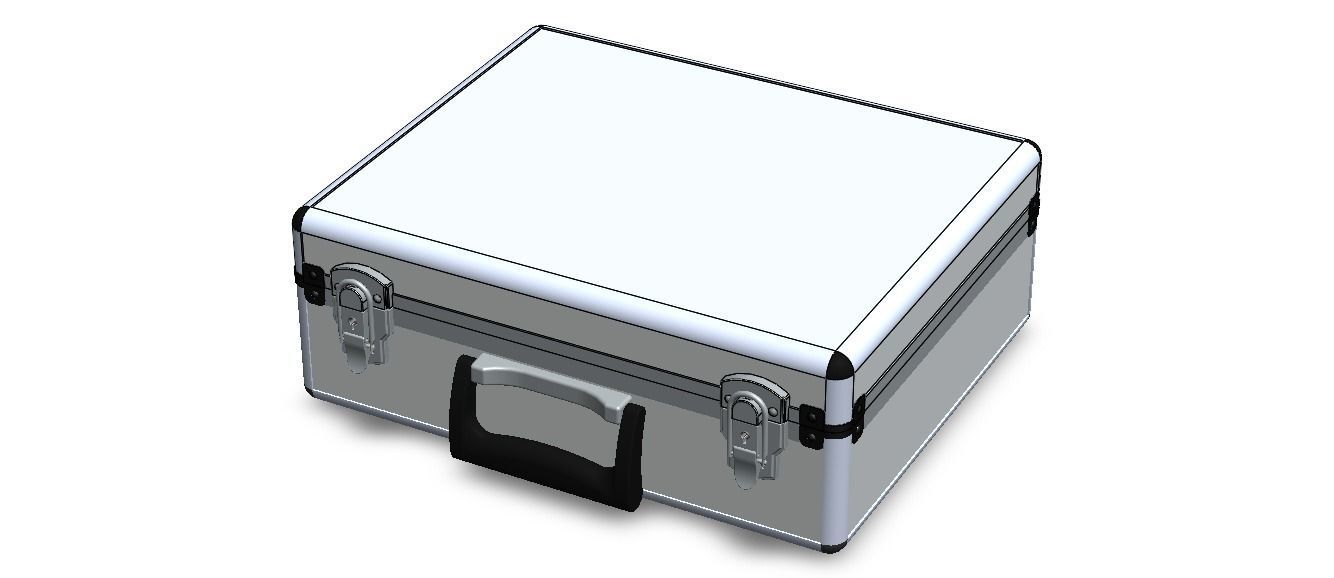 Tool Case Aluminium Radiused Edges 3D model_13