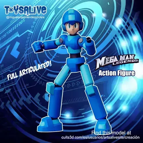 MEGAMAN LEGENDS ACTION FIGURE 3D print model