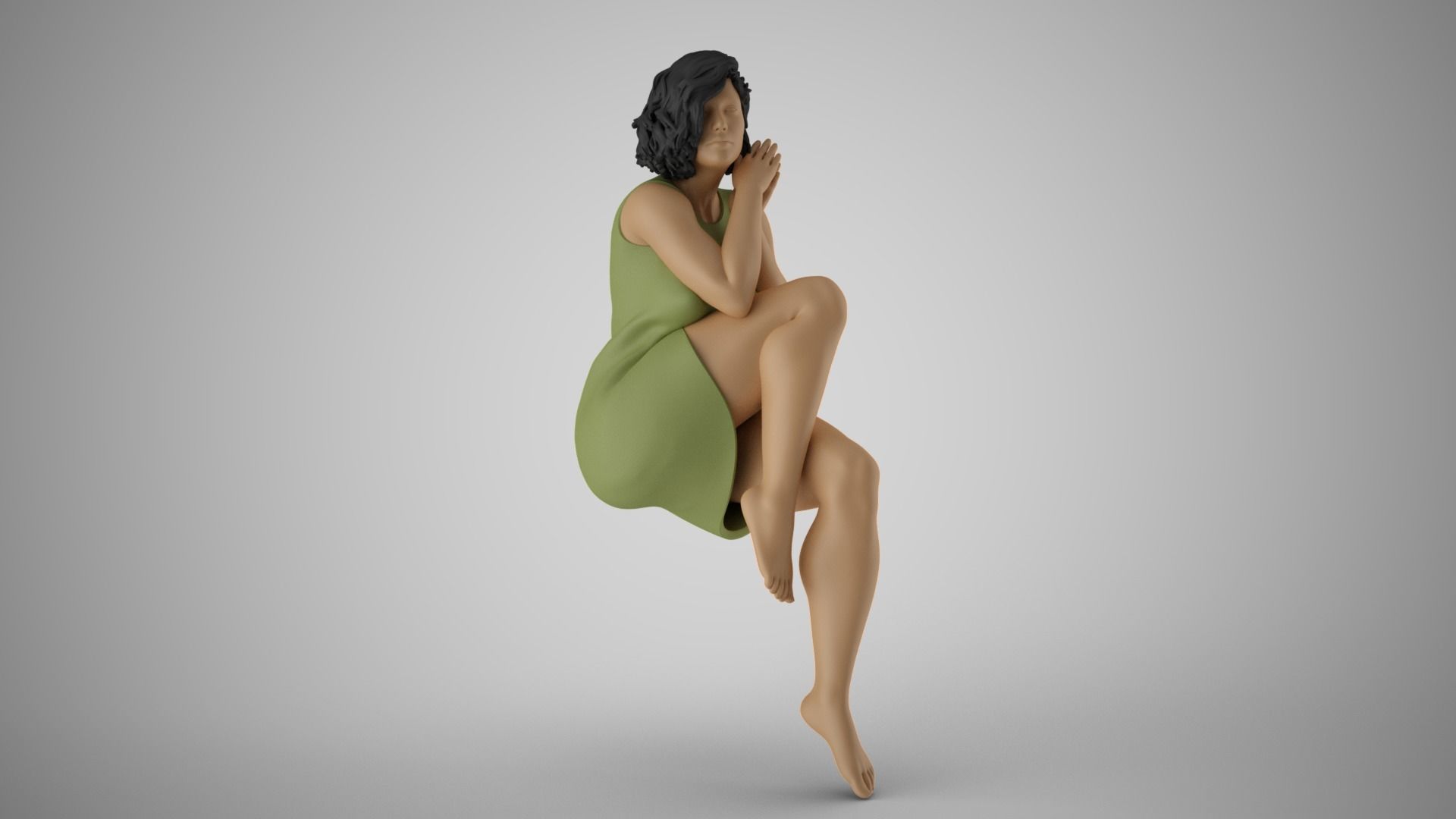 Peaceful Woman 3D print model_4