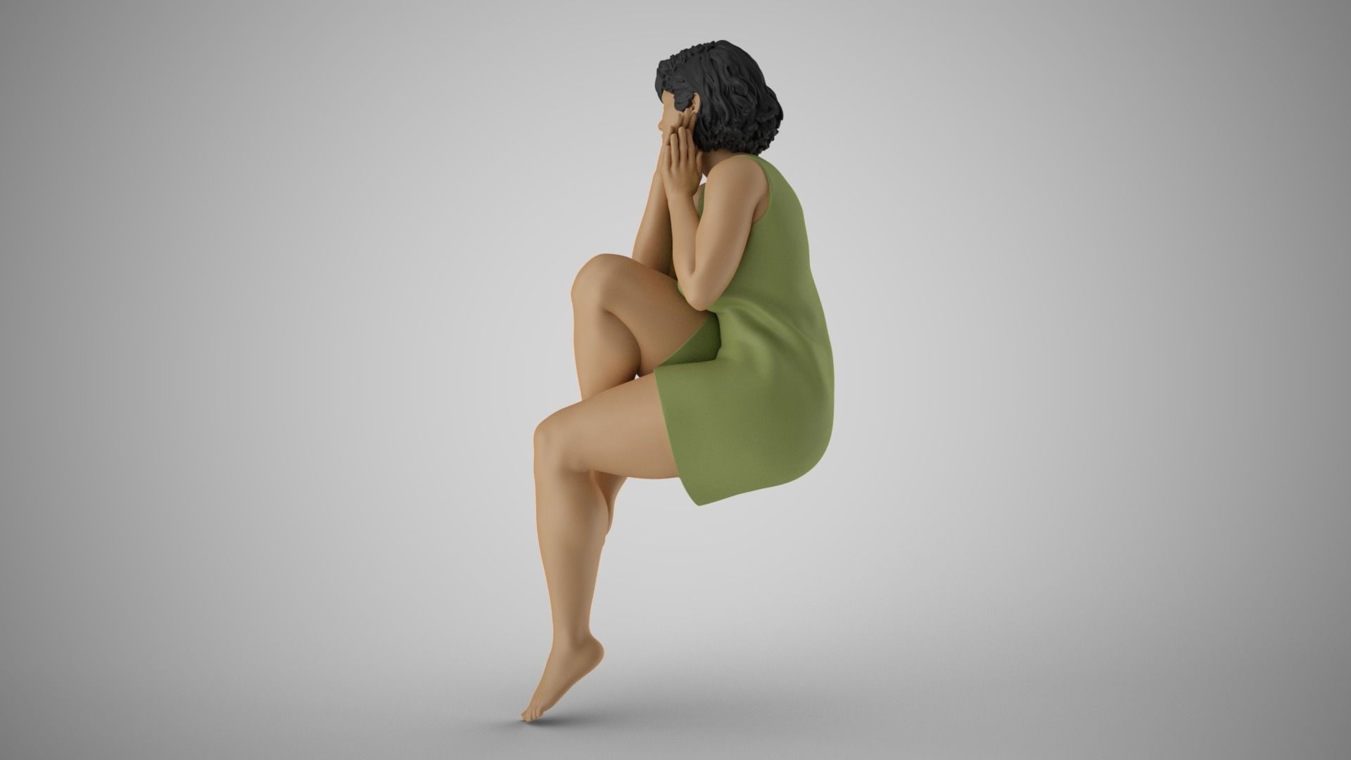 Peaceful Woman 3D print model_9