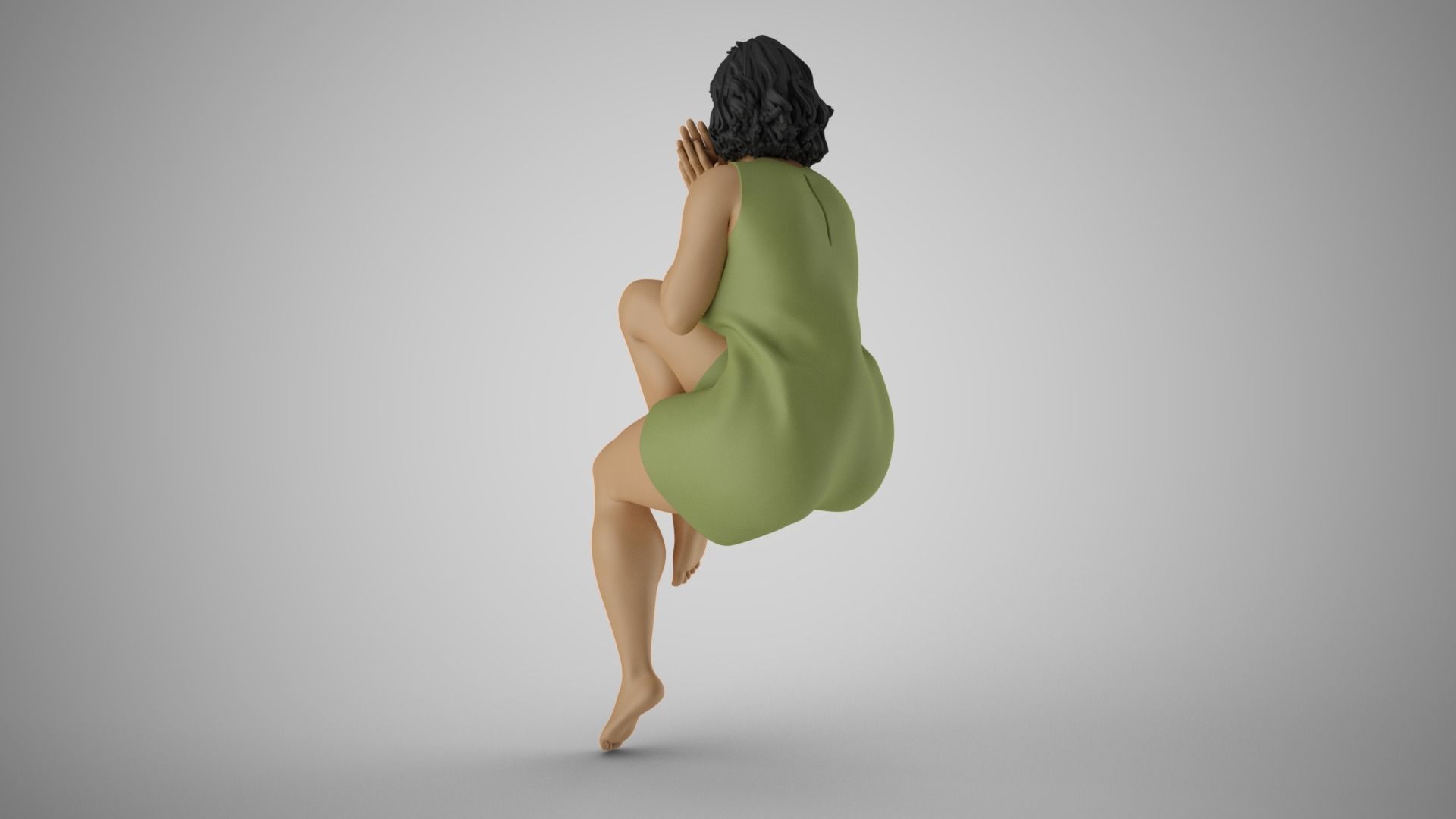Peaceful Woman 3D print model_8
