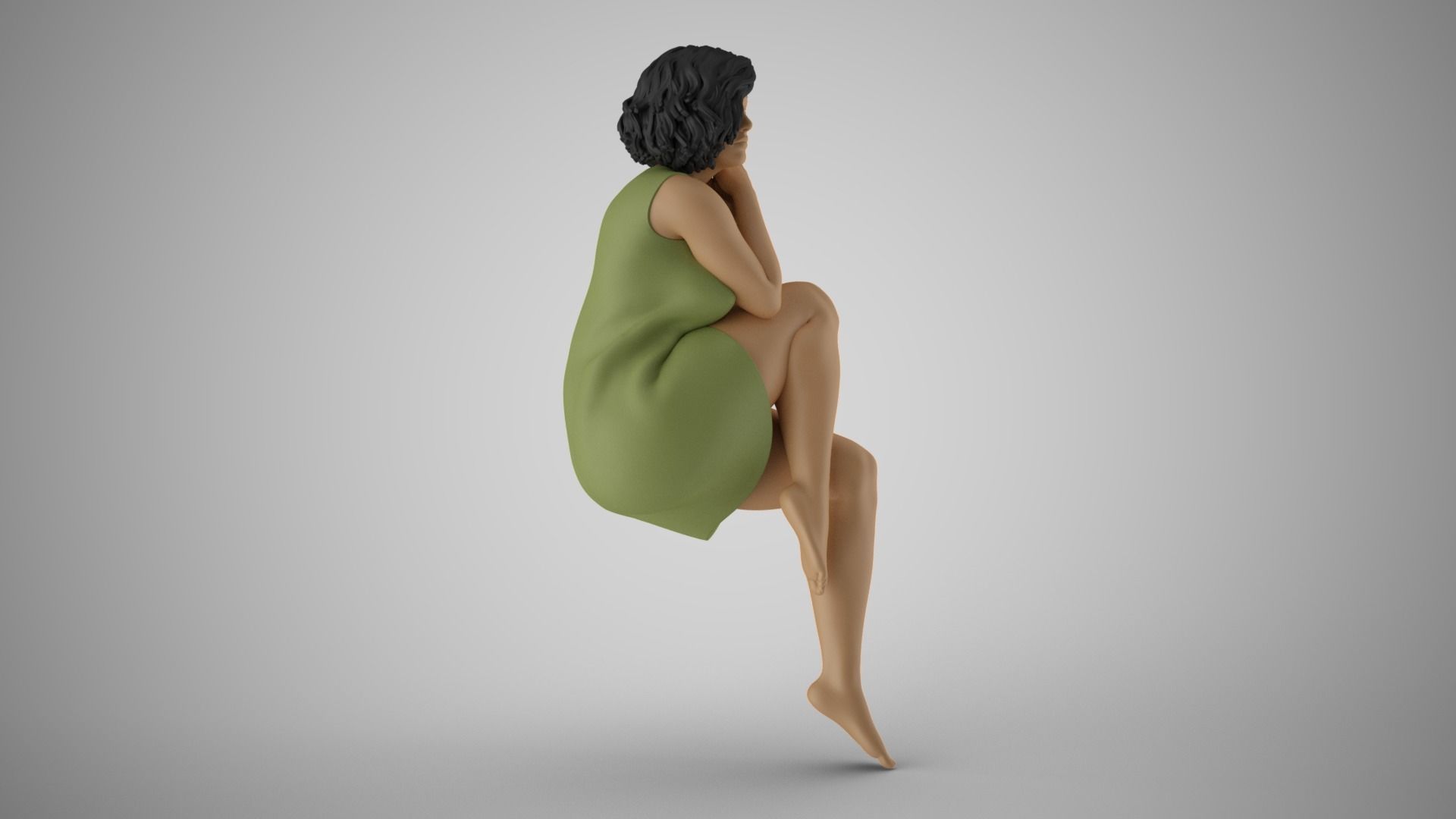 Peaceful Woman 3D print model_5