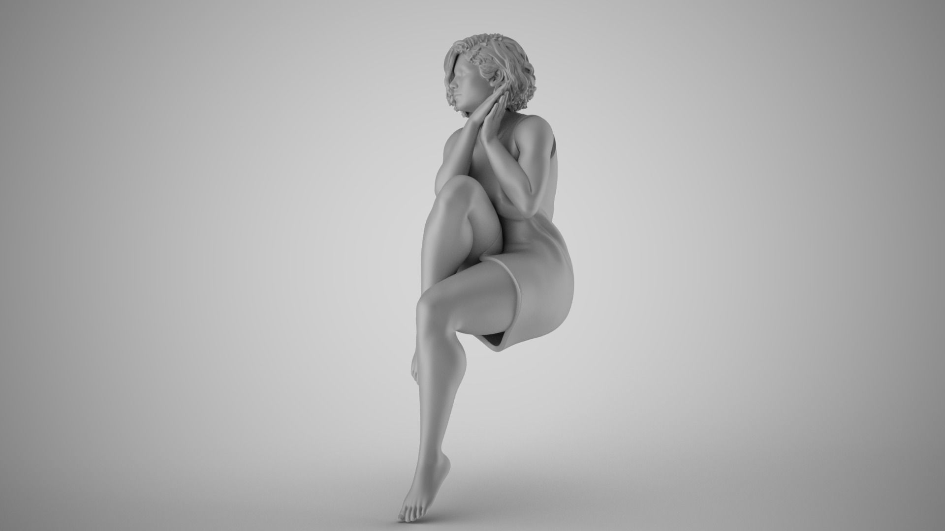 Peaceful Woman 3D print model_1