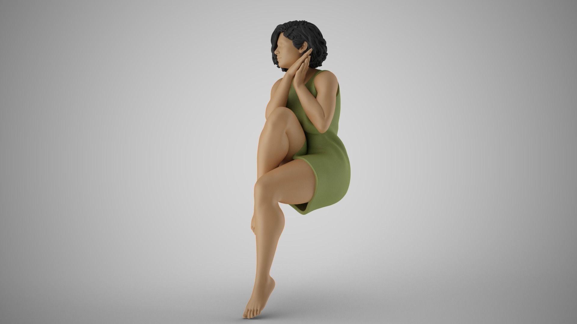 Peaceful Woman 3D print model_10