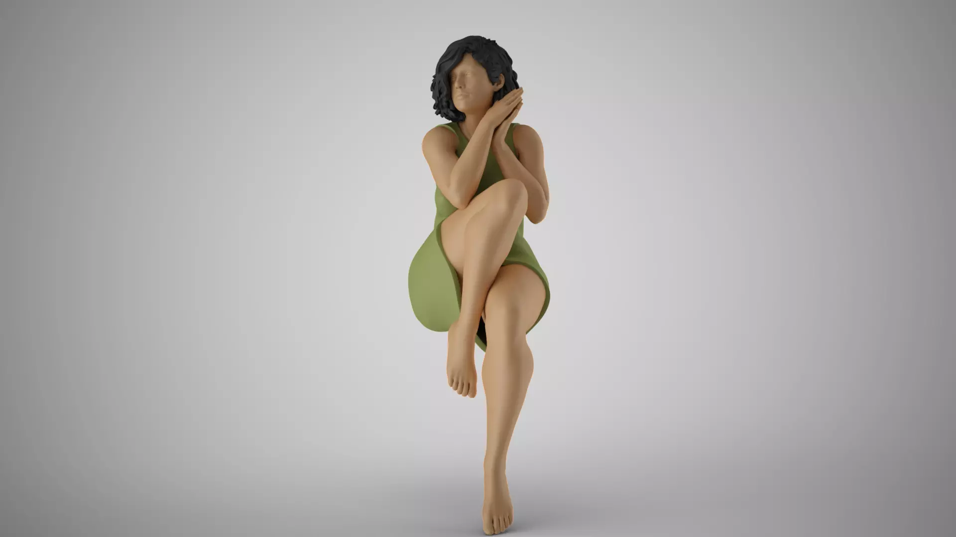Peaceful Woman 3D print model_0